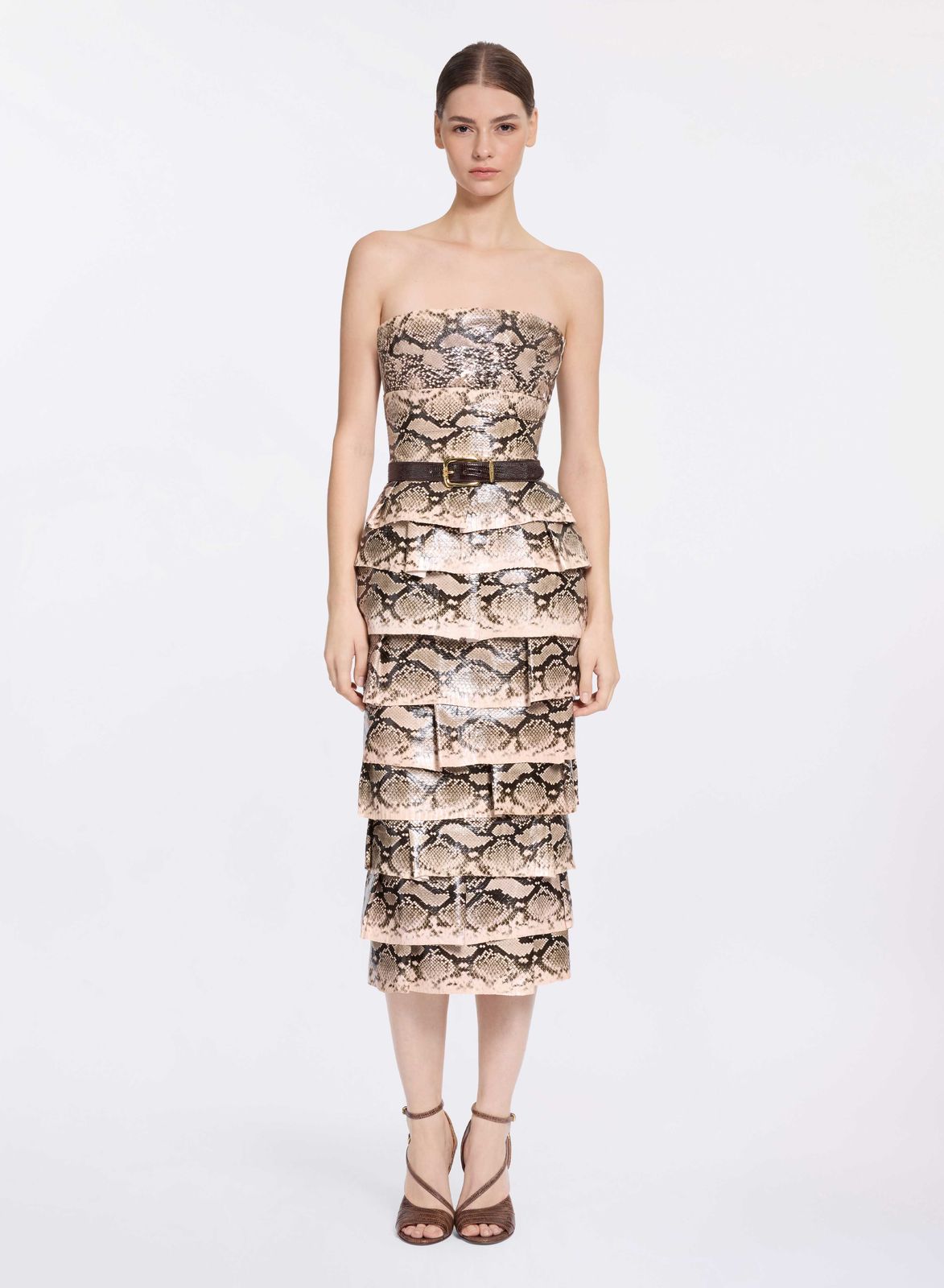 Python Leather Dress