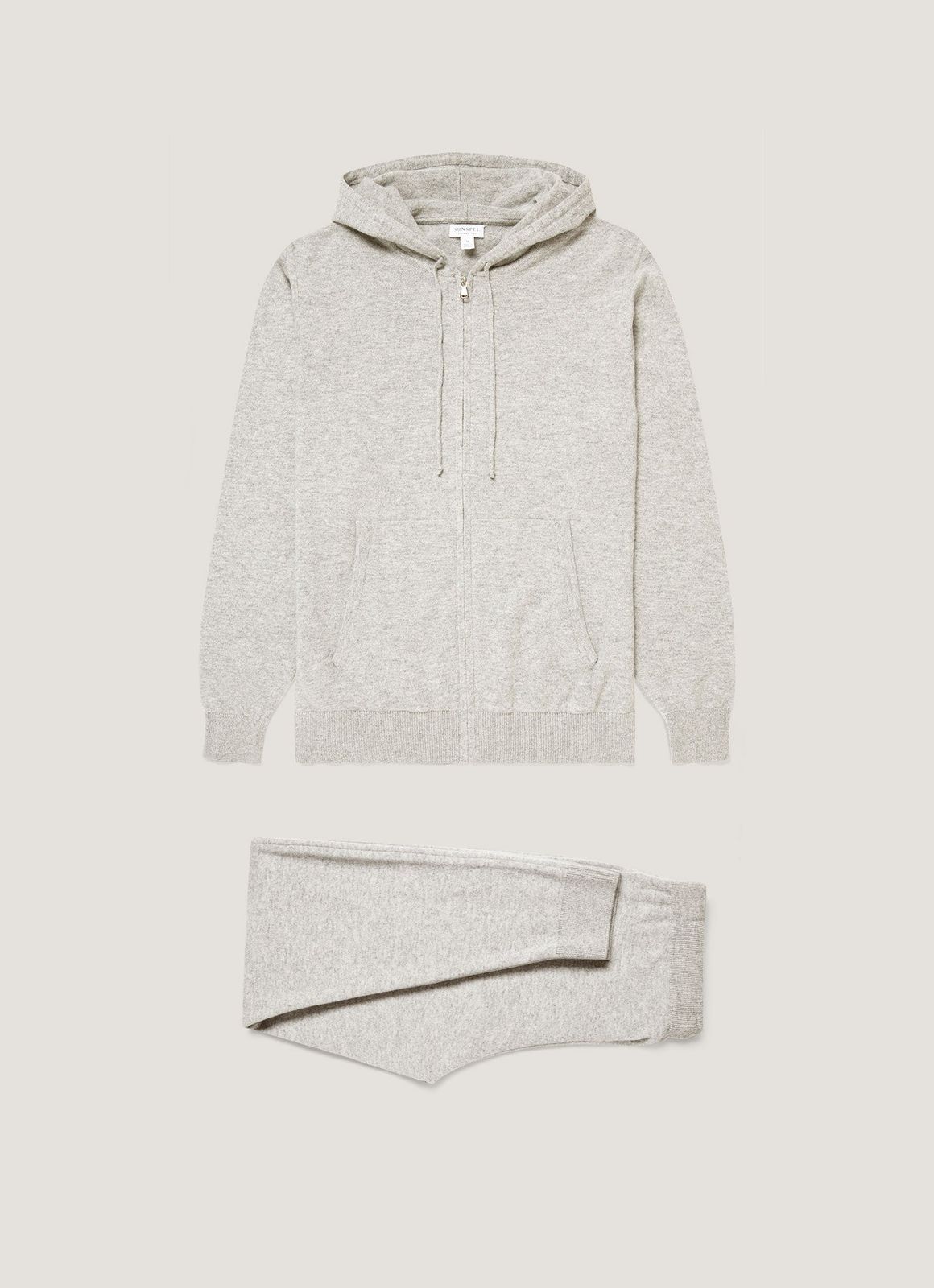 Men's Cashmere Lounge Set in Grey Melange