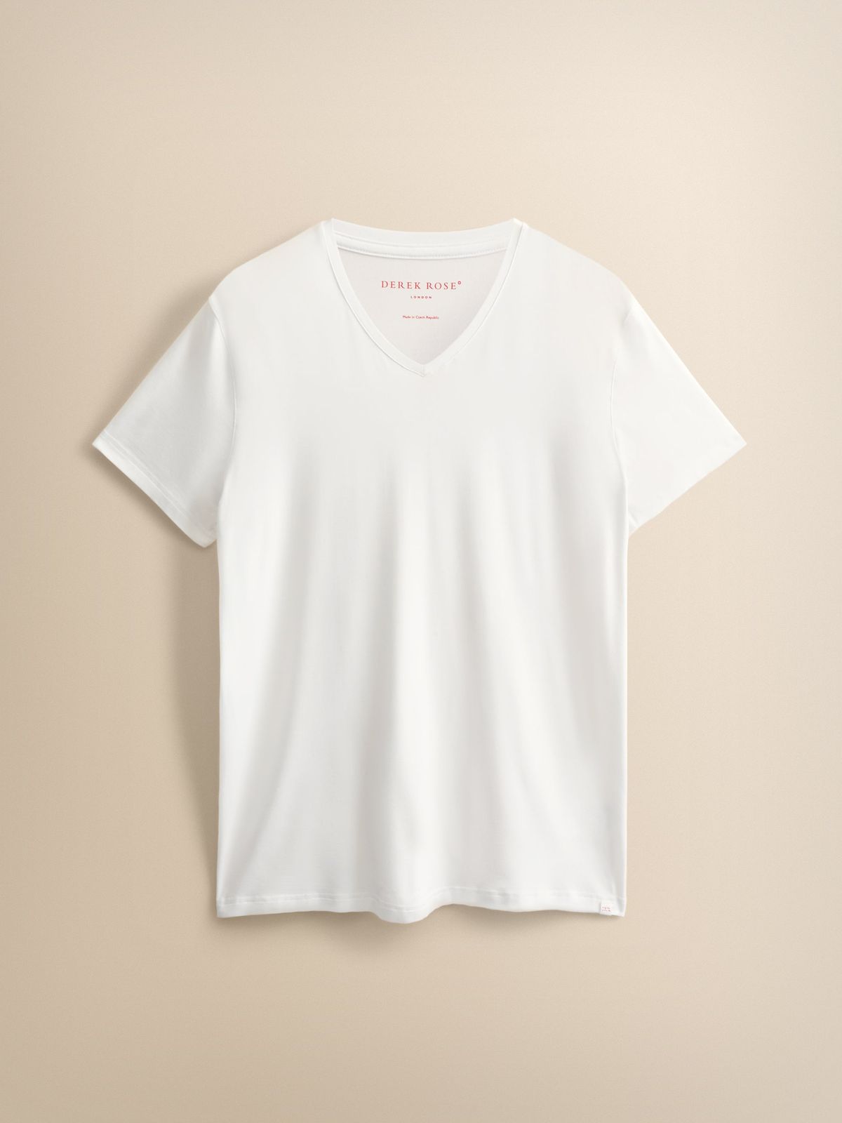 Basel Micro Modal V-neck T-shirt White