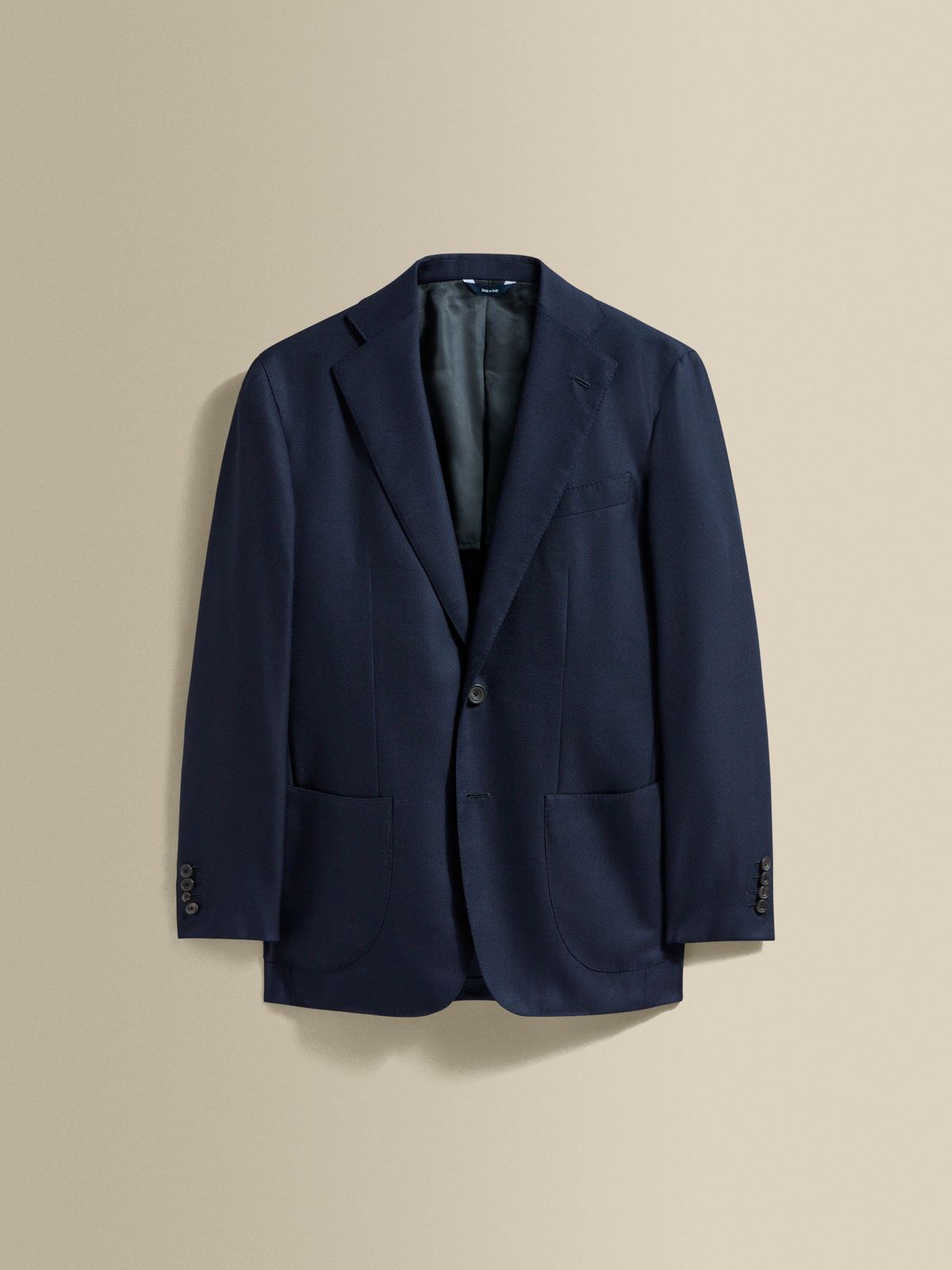 Single Breasted Wool Hopsack Jacket
