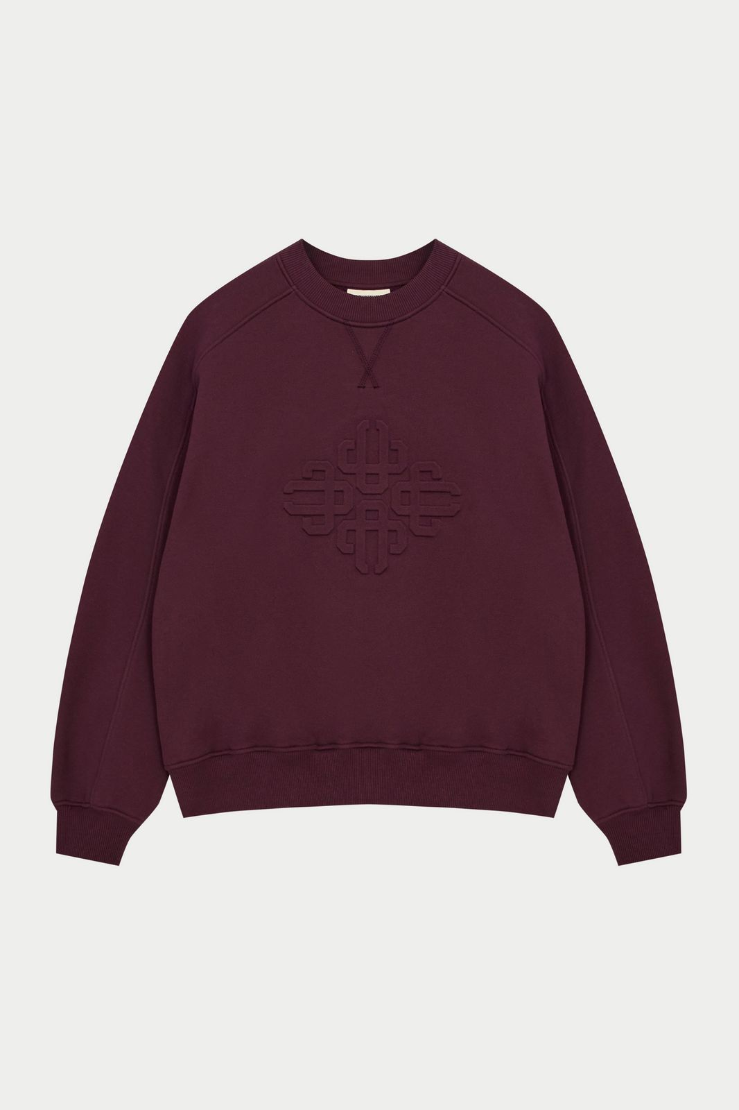 EMBOSSED SWEATSHIRT - PLUM