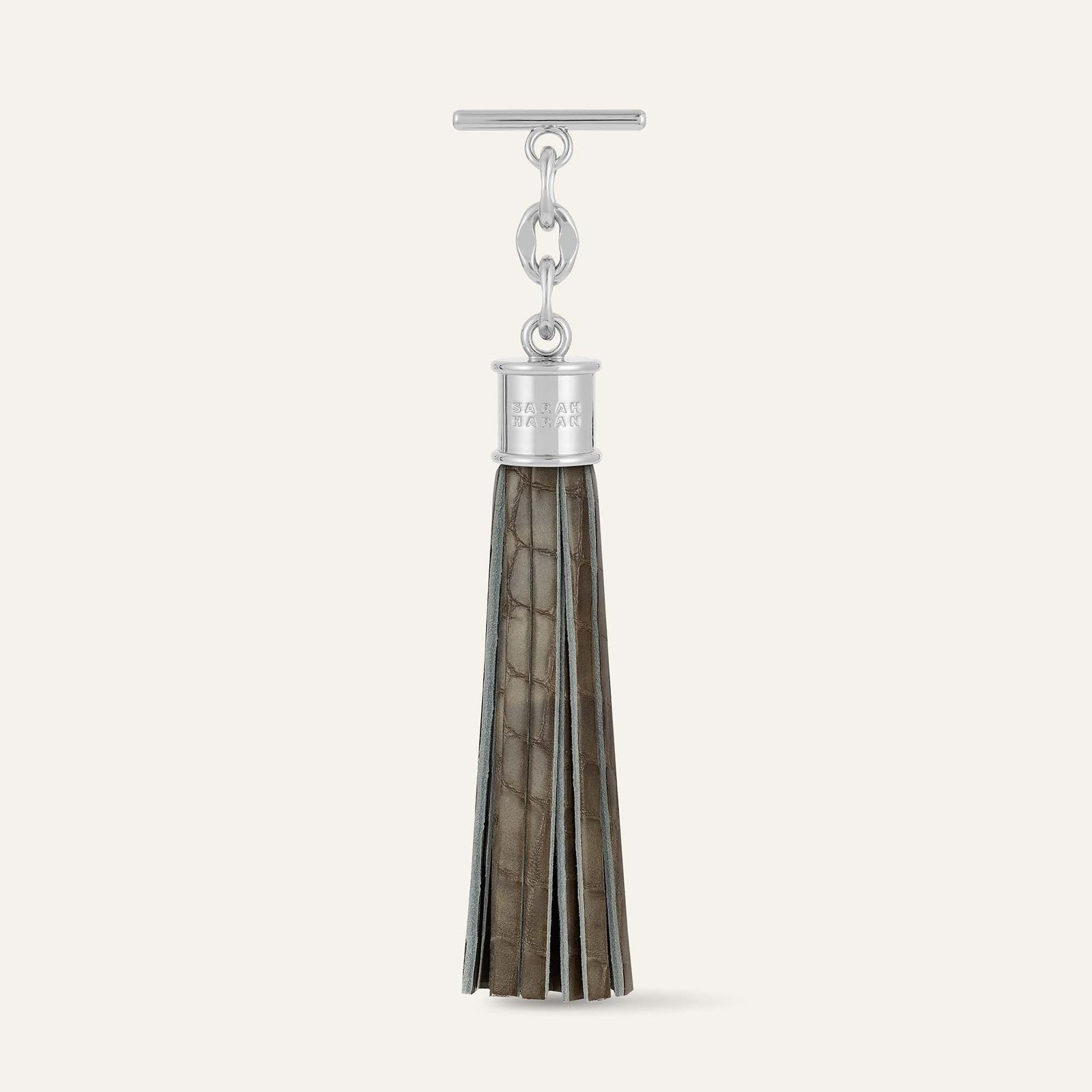 Capsule Tassel Classic | Flint Patent Croc with Silver hardware