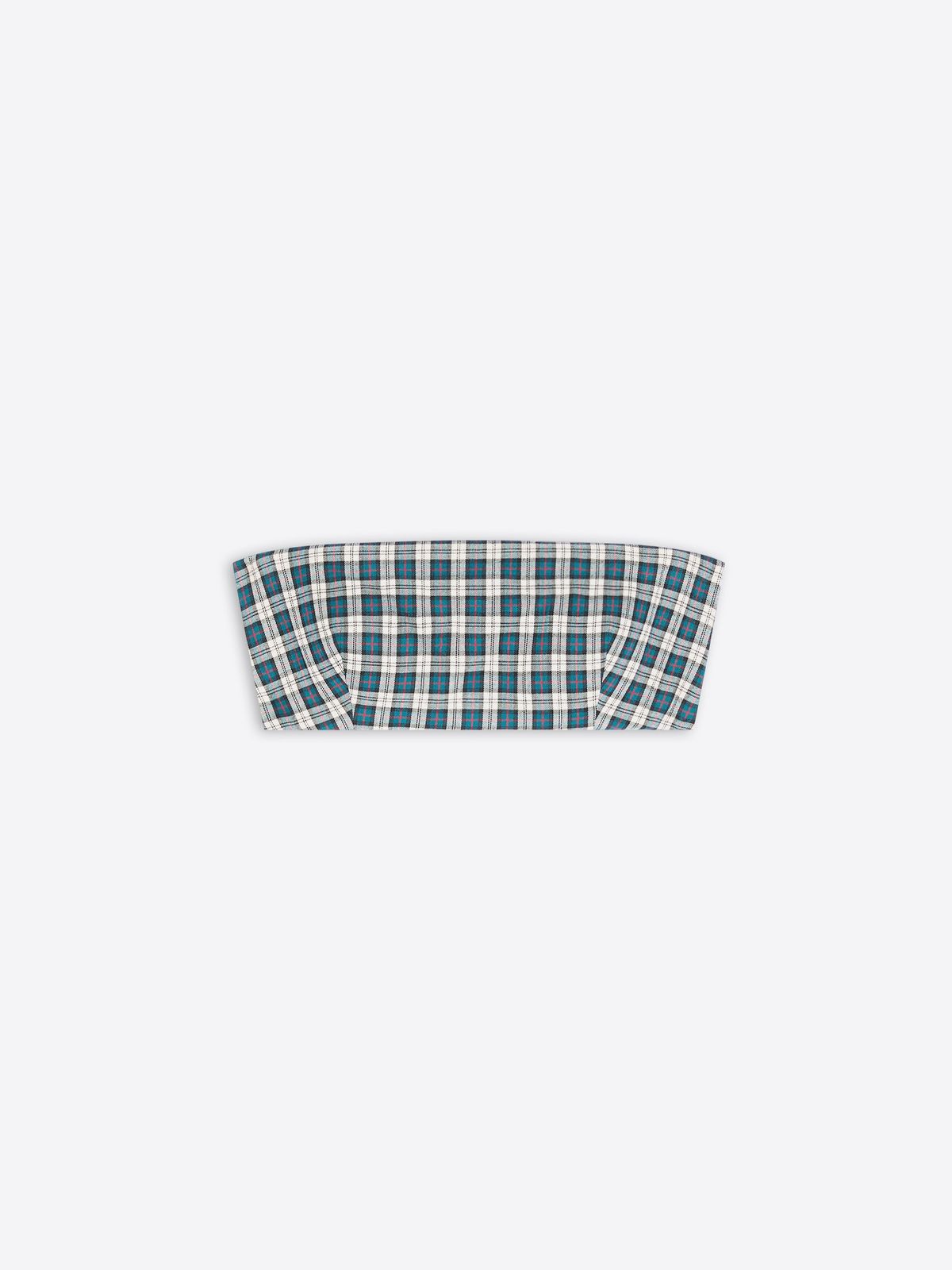 Cotton flannel bandeau top