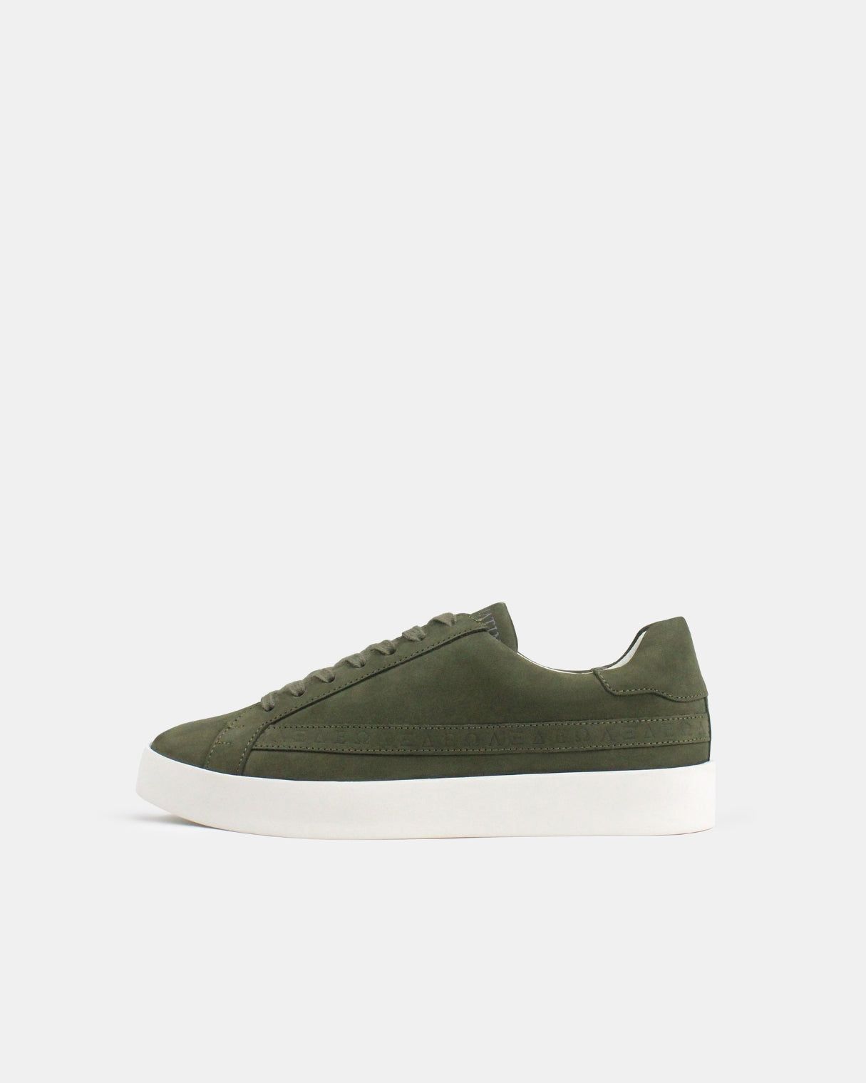 Olympus Low Top Trainers - Khaki Nubuck Leather