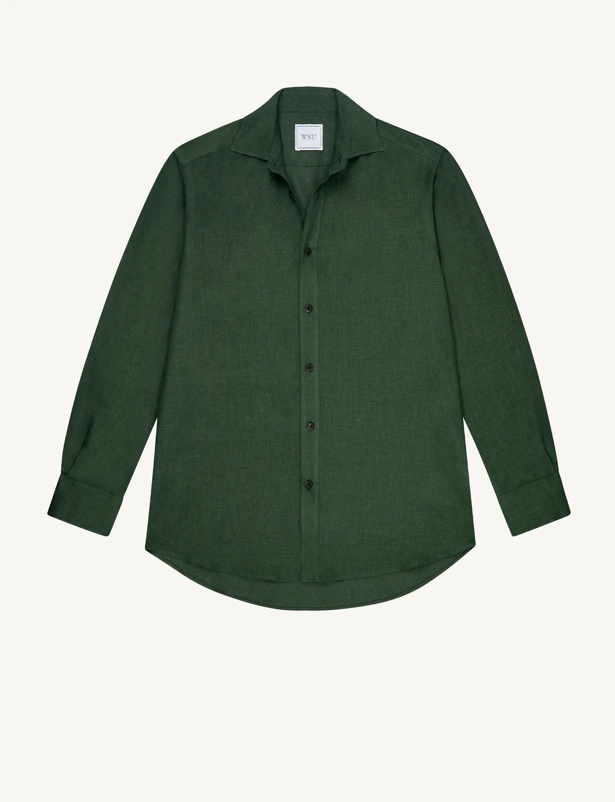 The Set: Linen Hunter Green Shirt & Oatmeal Trouser
