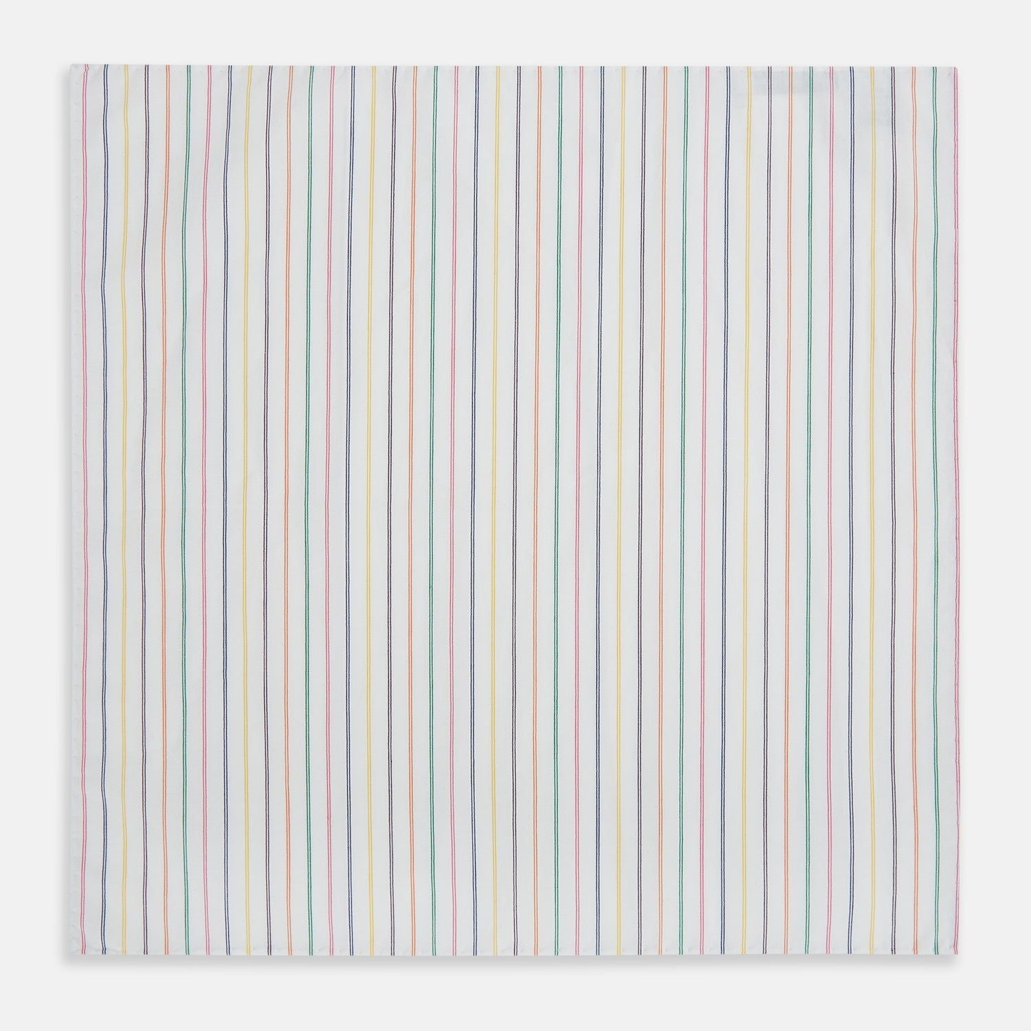 Rainbow Double Pinstripe Hand-Rolled Handkerchief