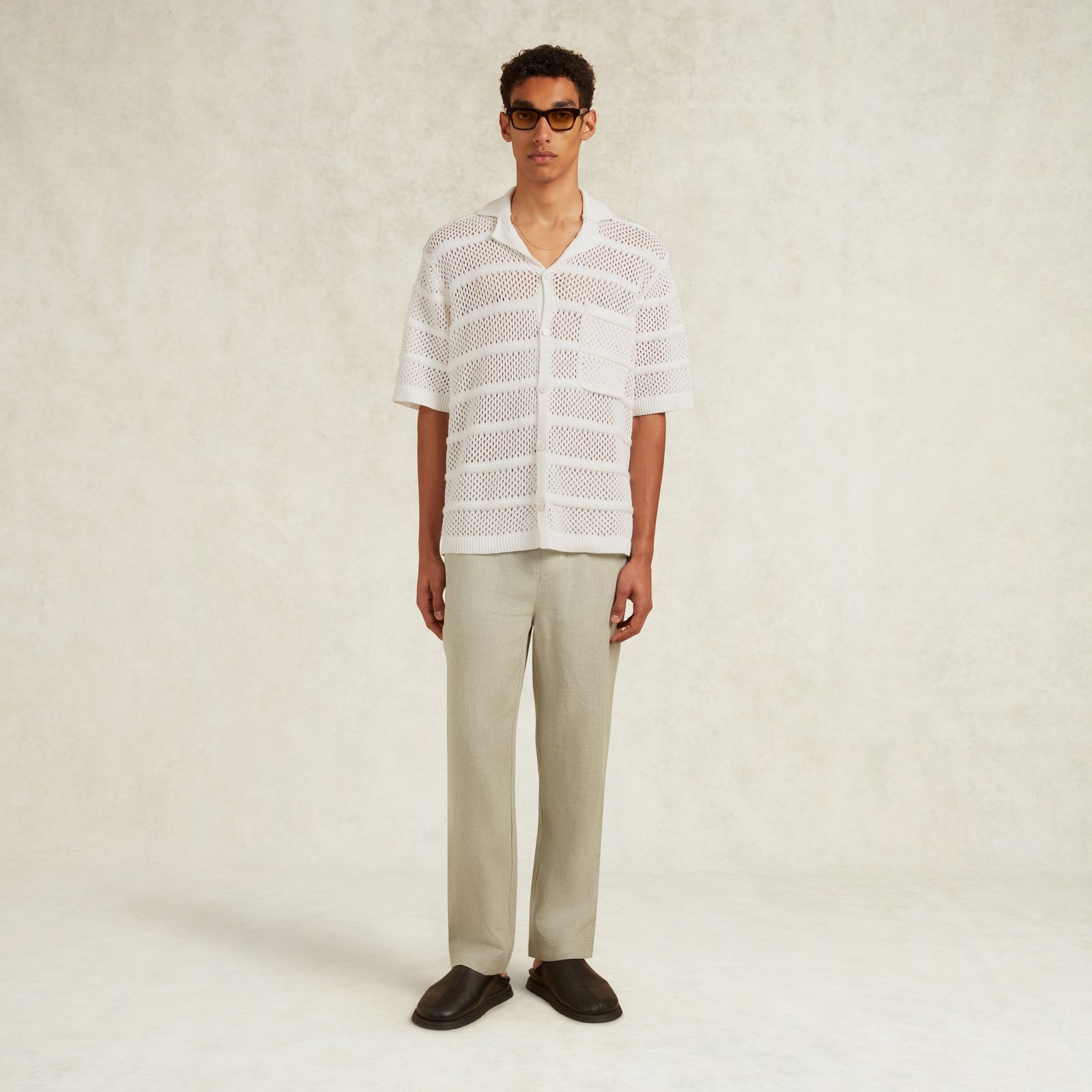 AVILA DRAWSTRING LINEN TROUSER - OAT