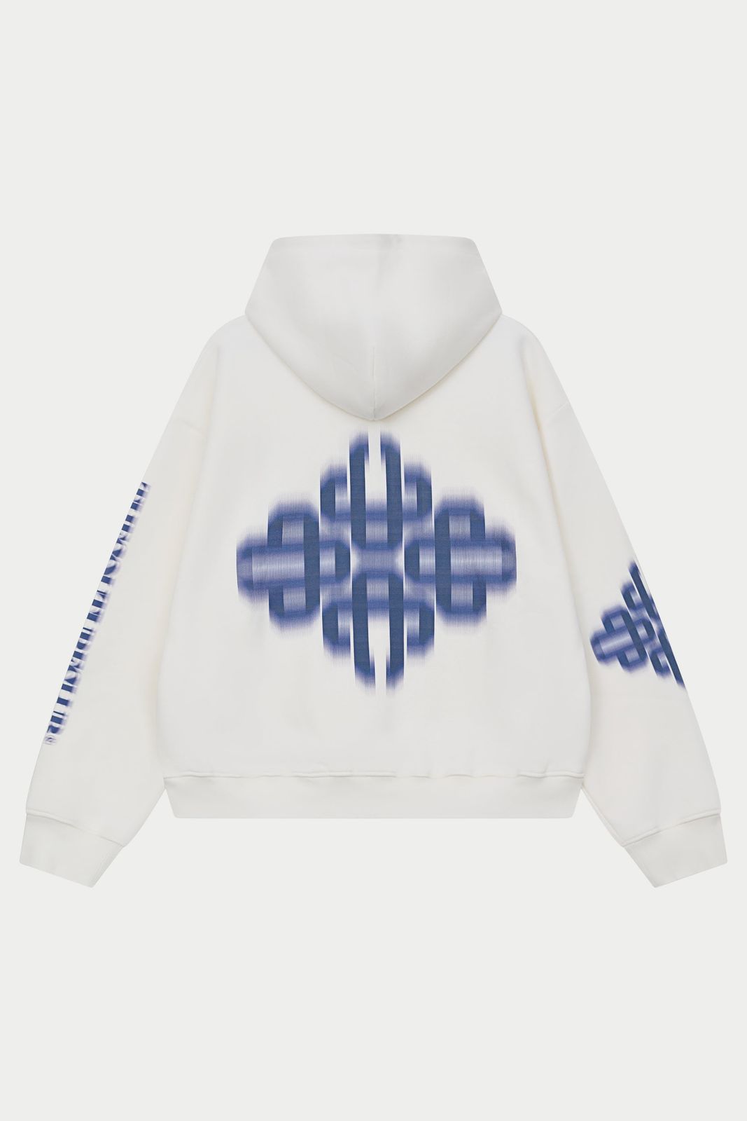 MOTION BLURRED EMBLEM HOODIE - NAVY