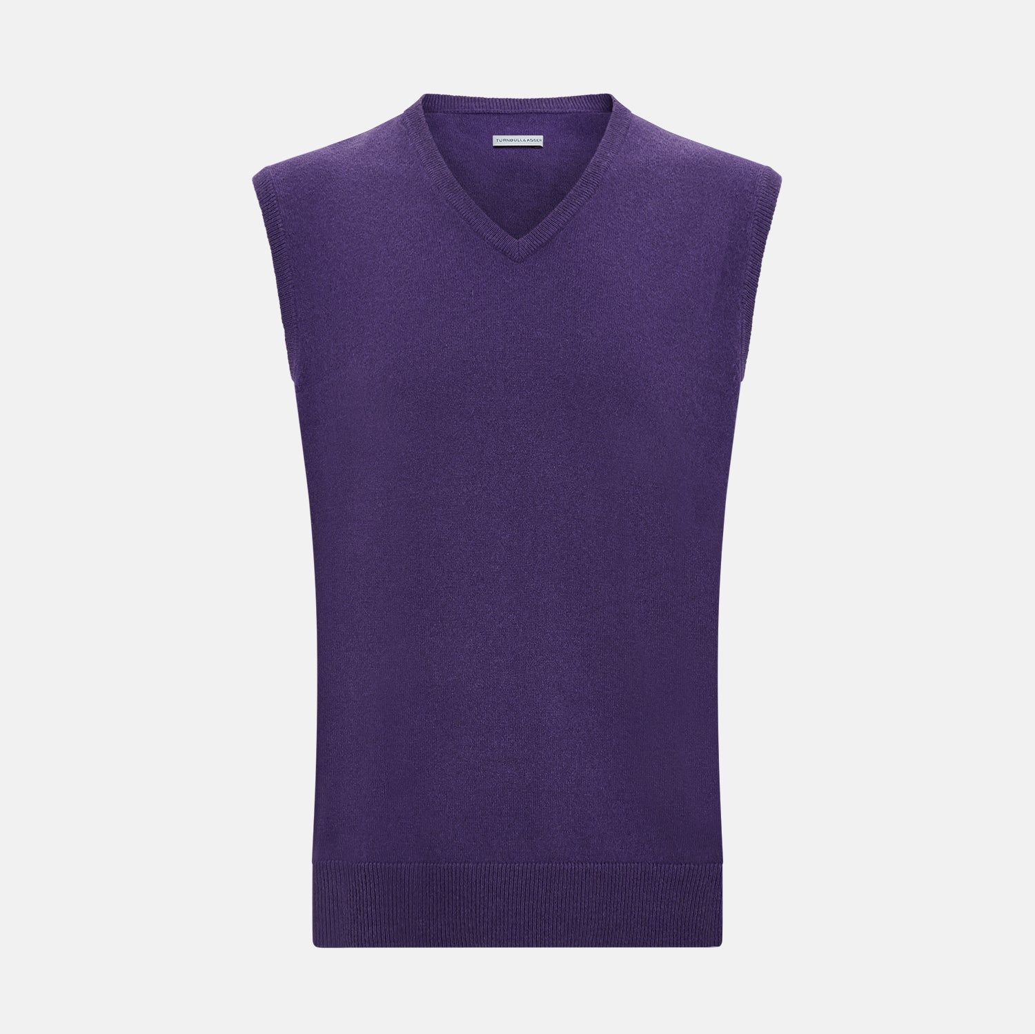 Purple Cashmere V-Neck Vest