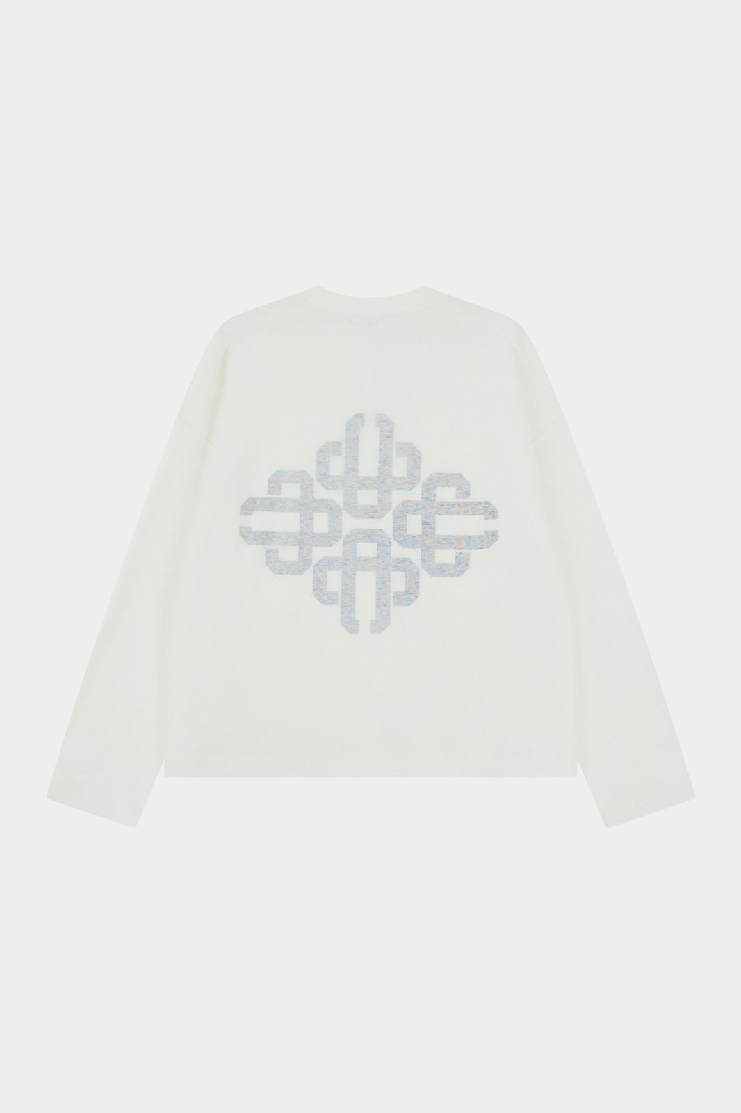 REVERSE EMBLEM PRINT LONG SLEEVE T-SHIRT - OFF WHITE