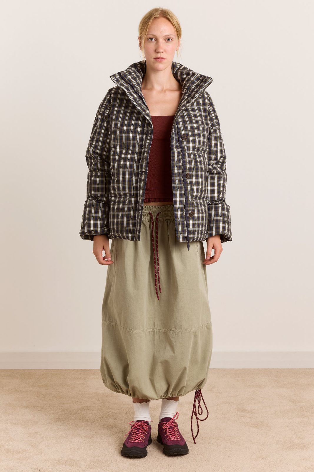 Lainey Midi Skirt - Sage Grey