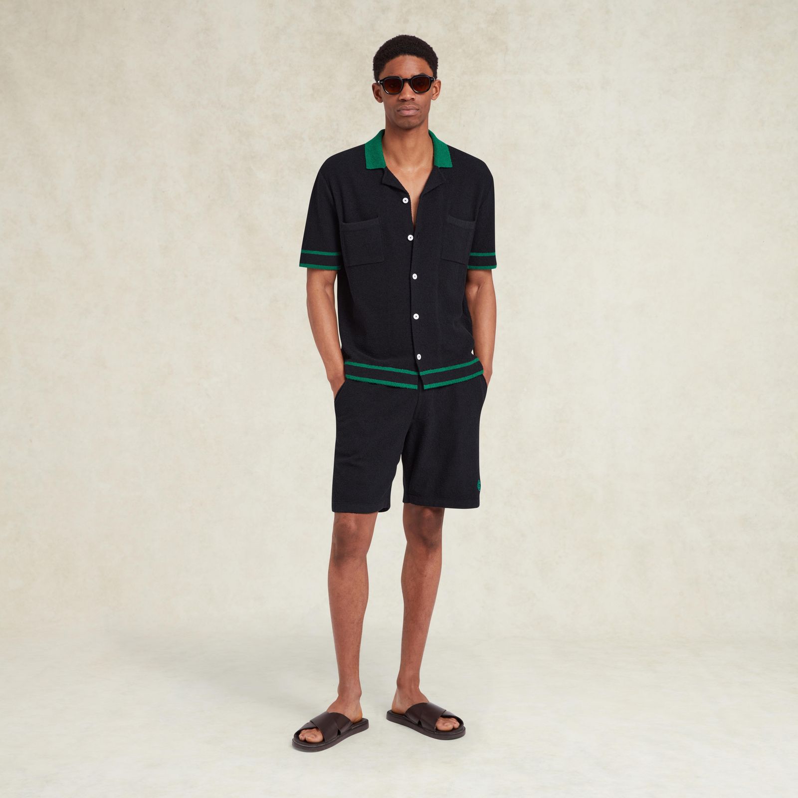 Armas Boucle Knitted Short - Navy