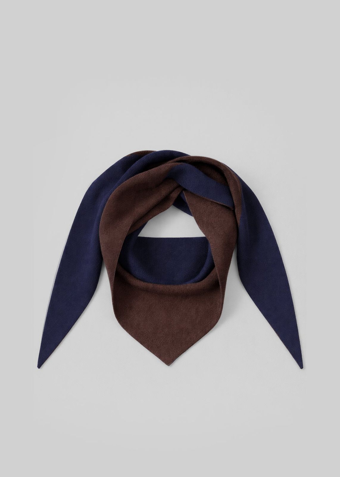 Nella Reversible Scarf - Brown/navy