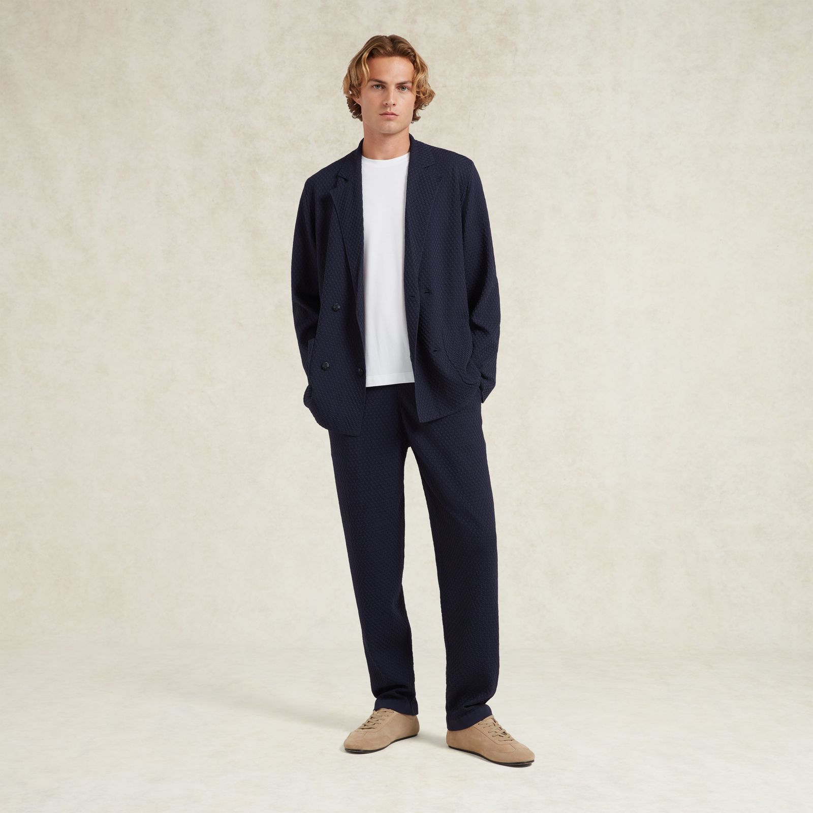 Garcia Knitted Blazer - Navy