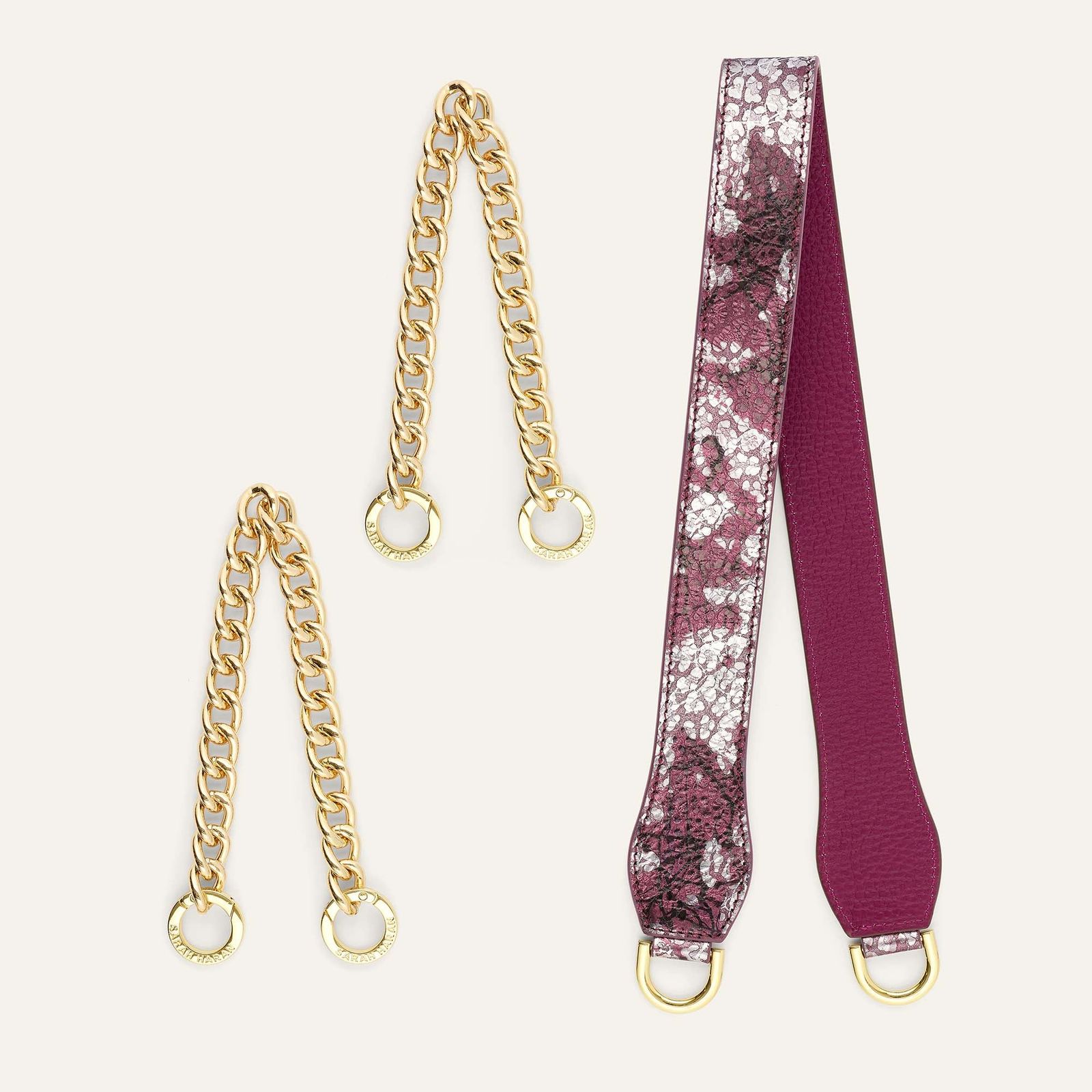 Gemini Strap | Cheri Lace with Gold hardware