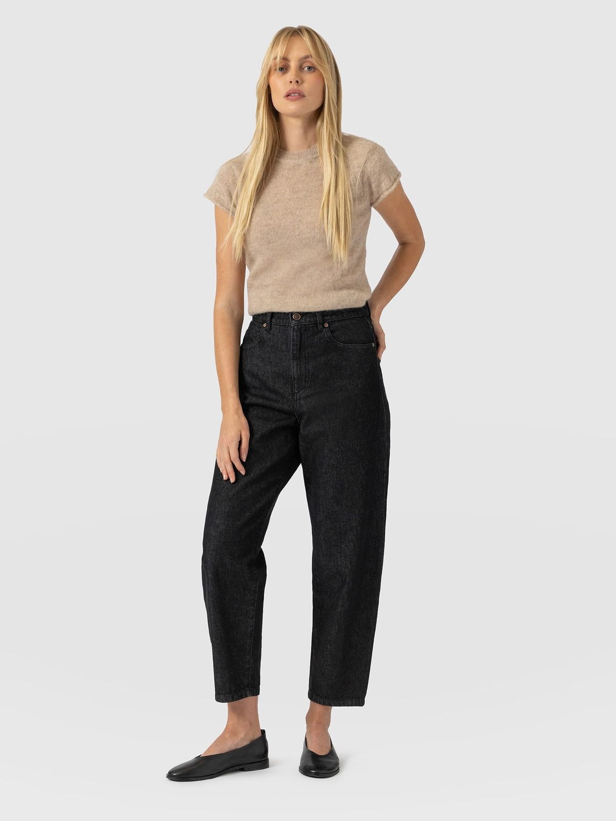 Barrel Leg Jean - Black
