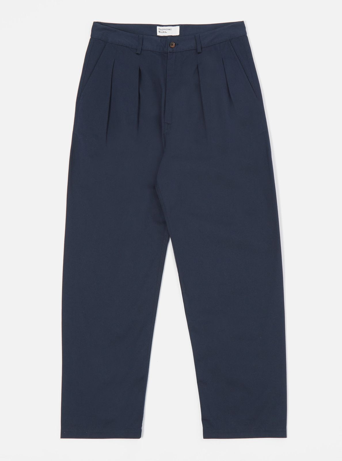 Navy Twill Double Pleat Pant