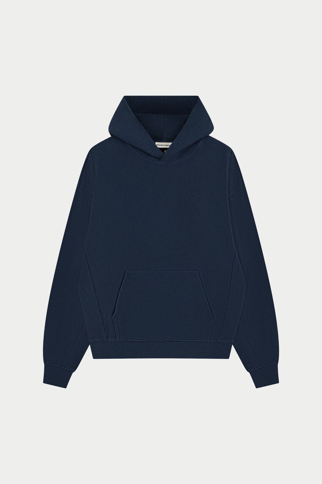 HEAVYWEIGHT WASHED RIBBED HOODIE - NAVY