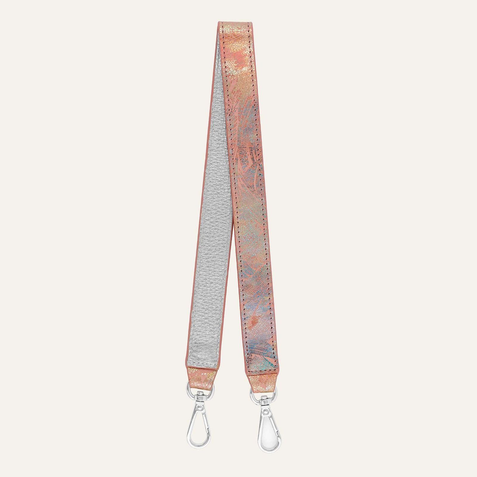 Grabette Handle | Peach Strokes with Silver hardware