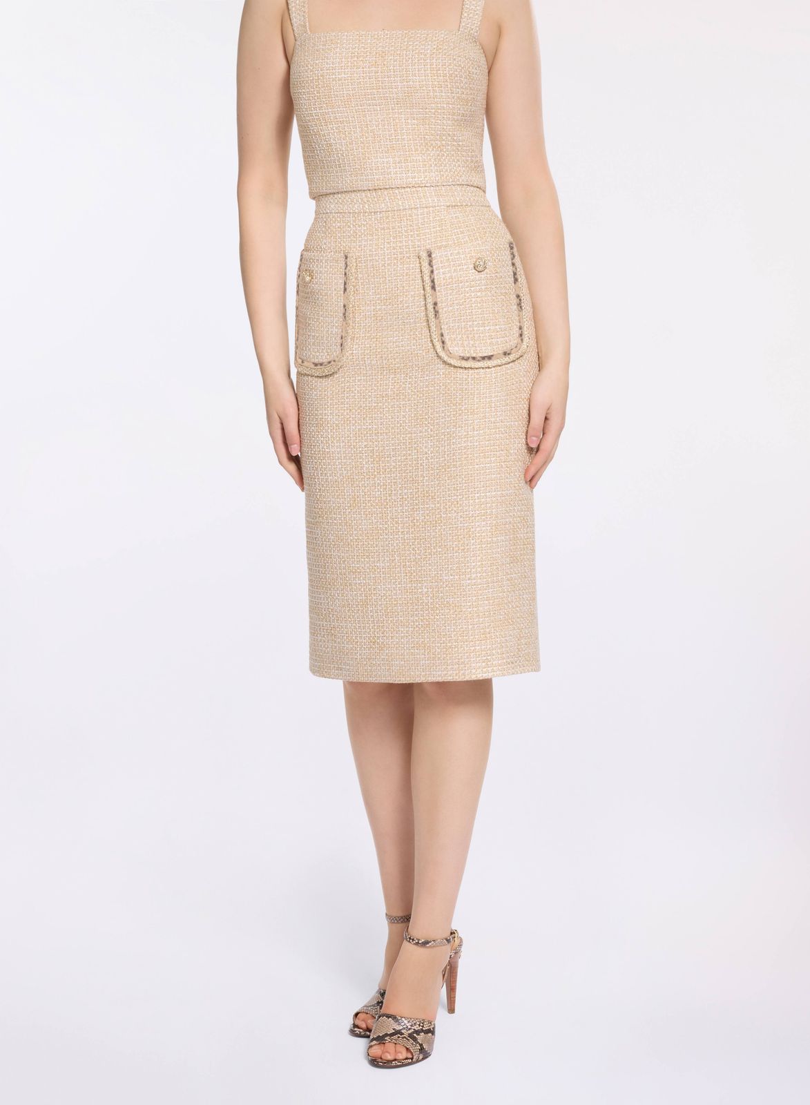Tweed Midi Skirt