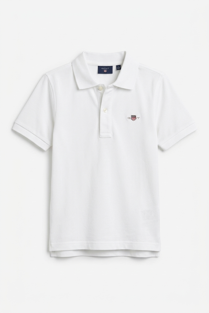 Kids Shield Polo Shirt - Evening Blue