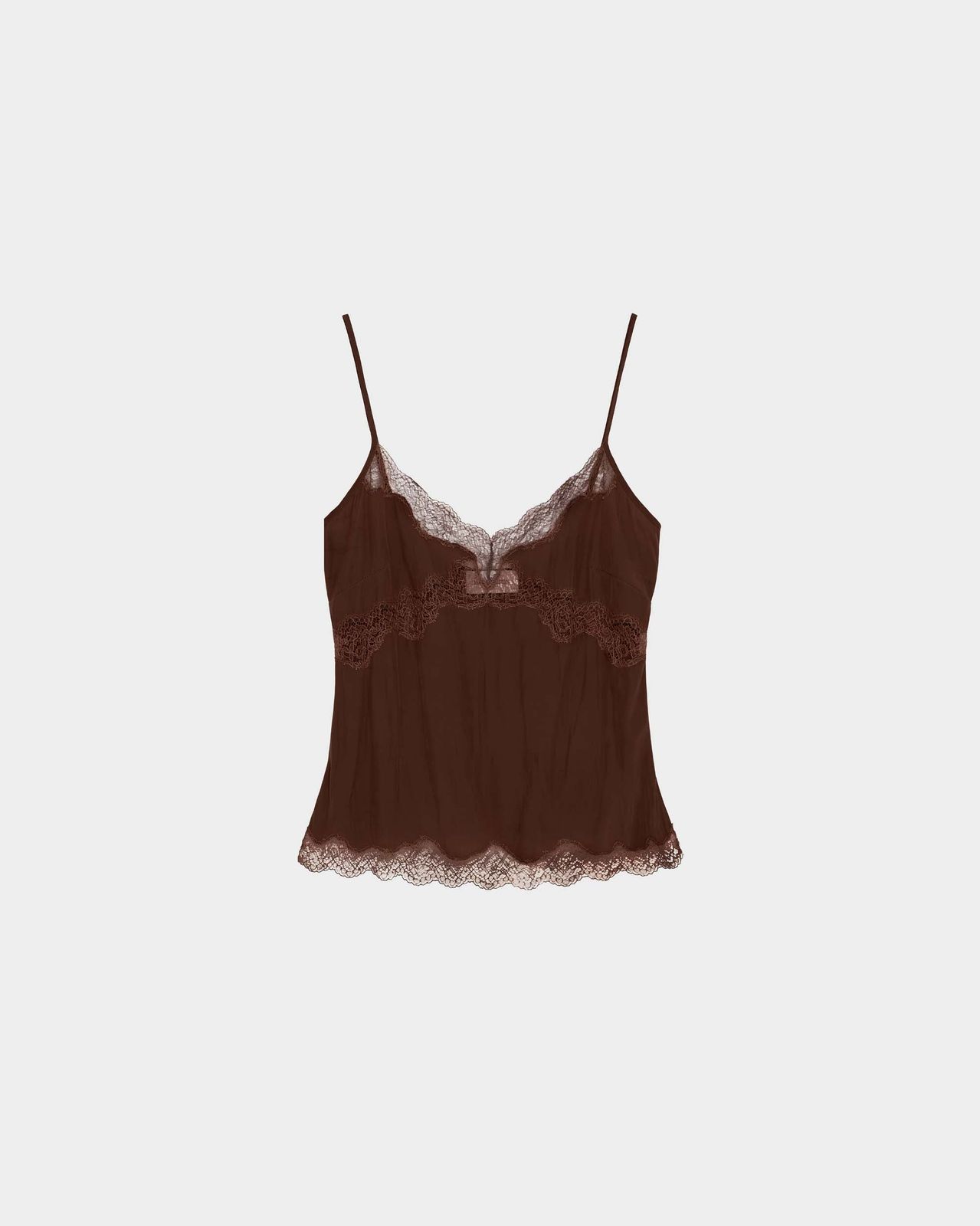 Clio Top in Satin & Lace