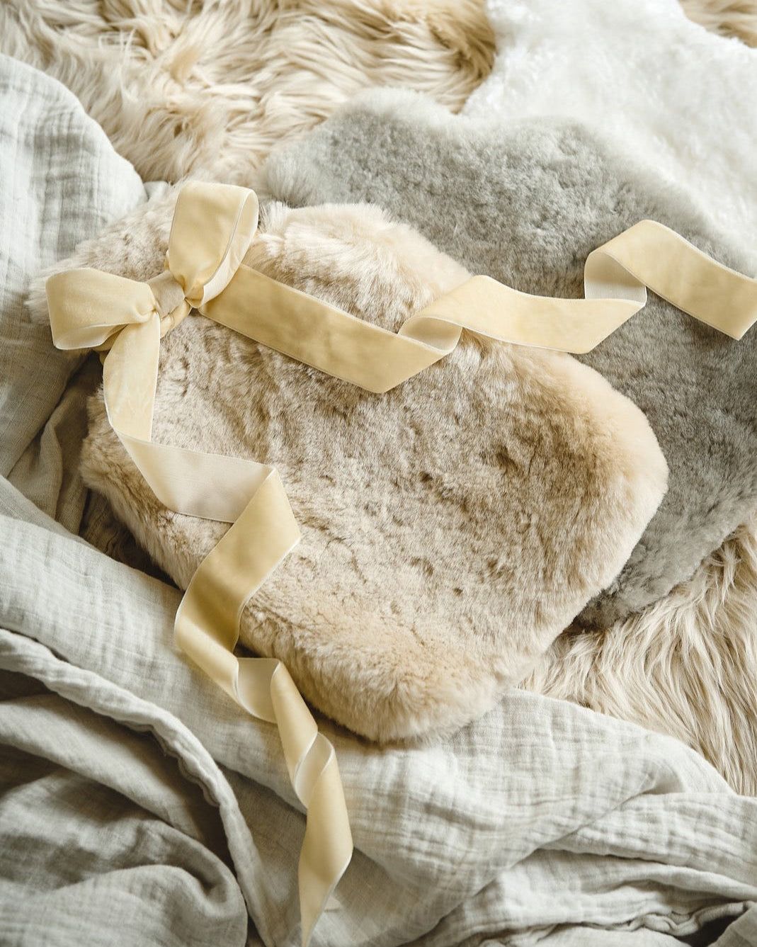 Merino Hot Water Bottle - Cream