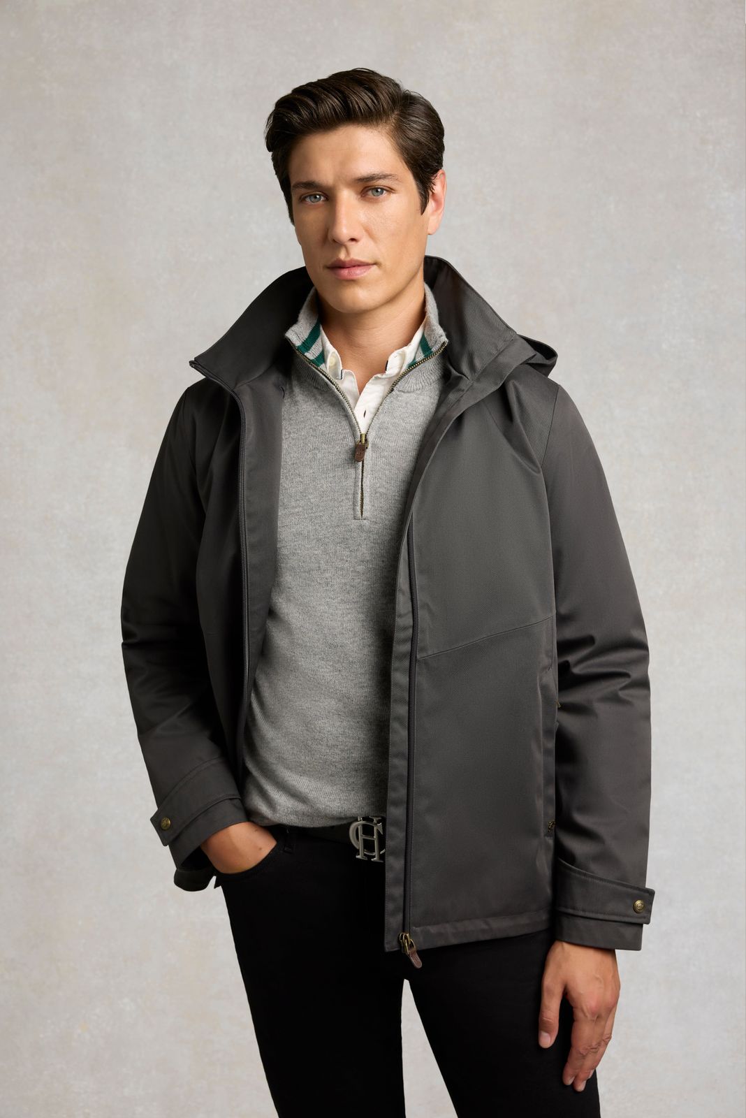 Men's Essential Waterproof Jacket (Gunmetal)
