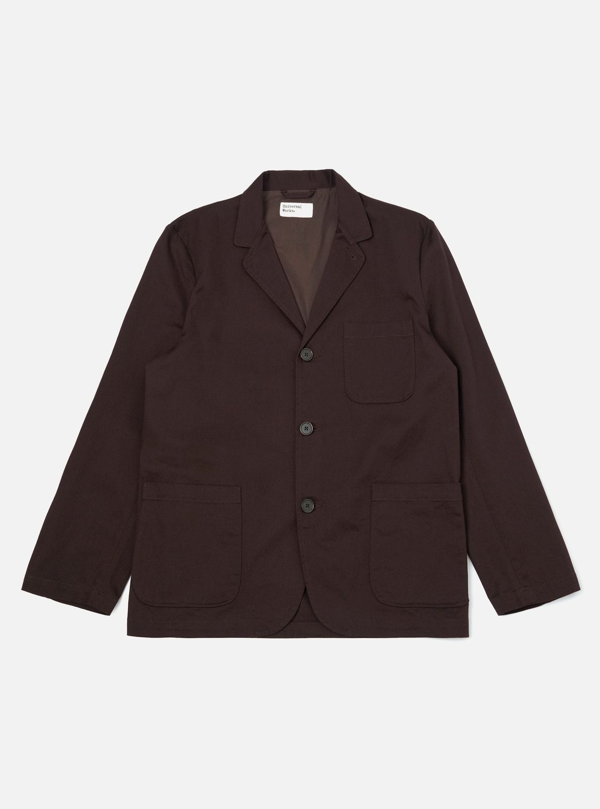Brown Twill Three Button Jacket