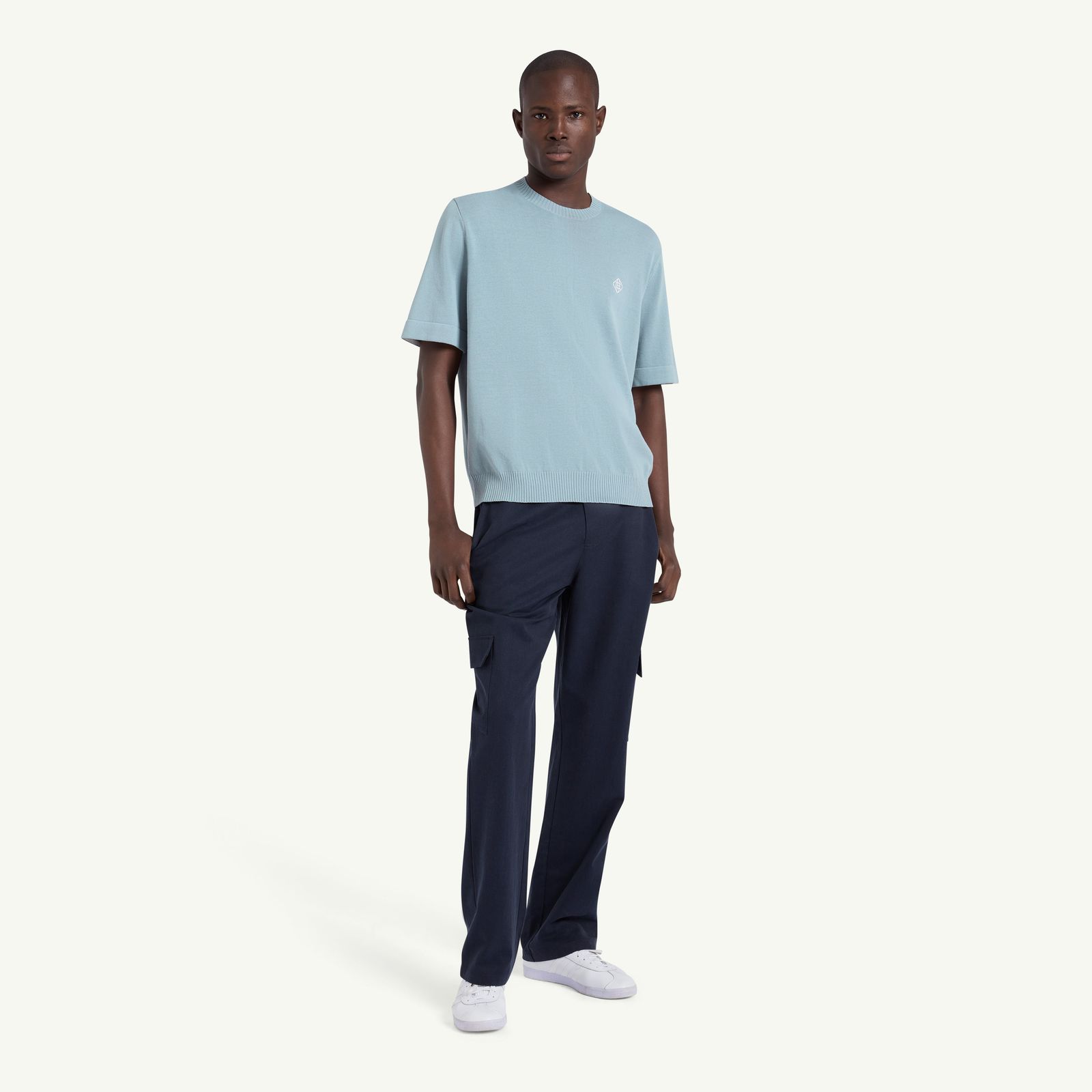 LYOCELL CARGO TROUSER - NAVY