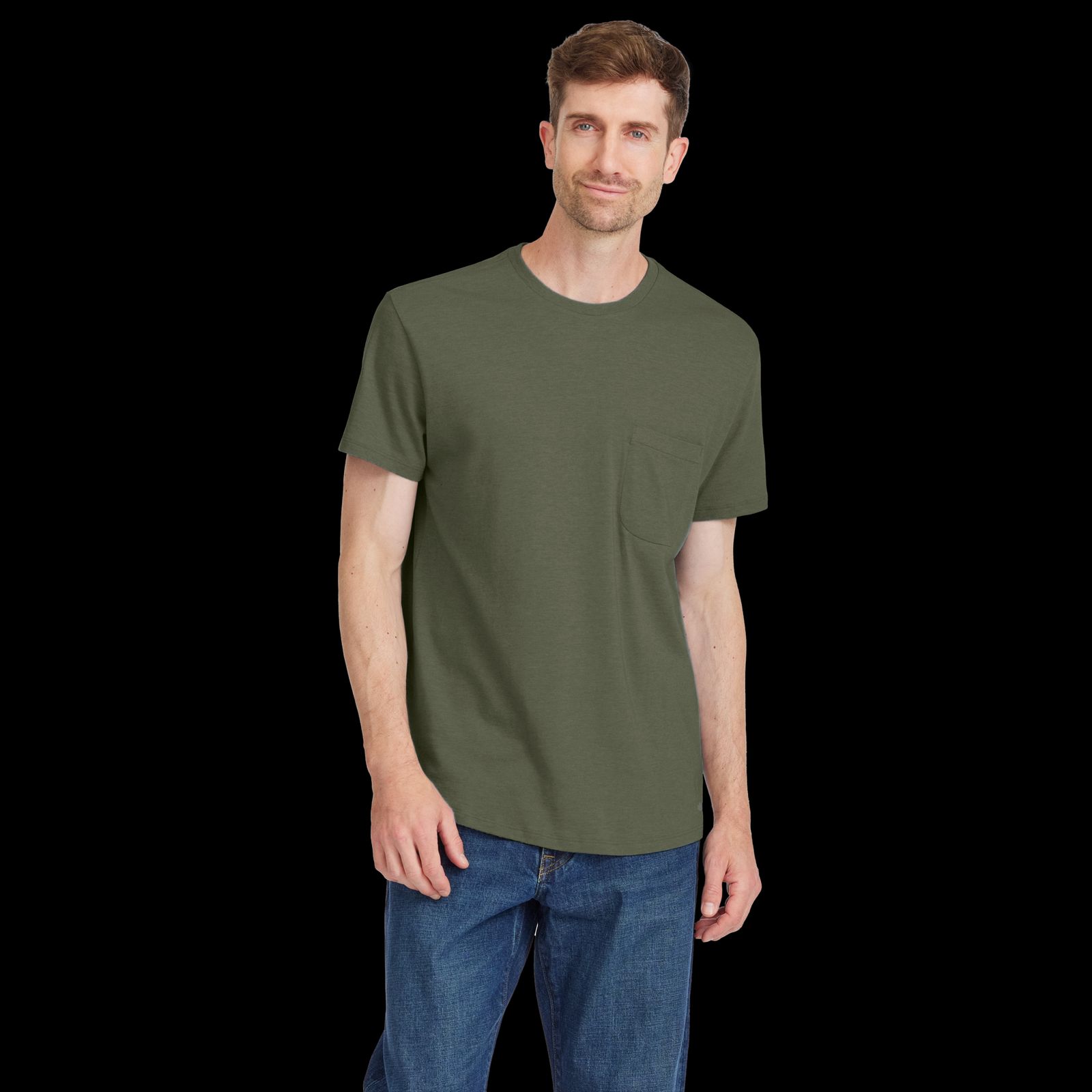 Men's Soft Merino Tee - Thunder Green