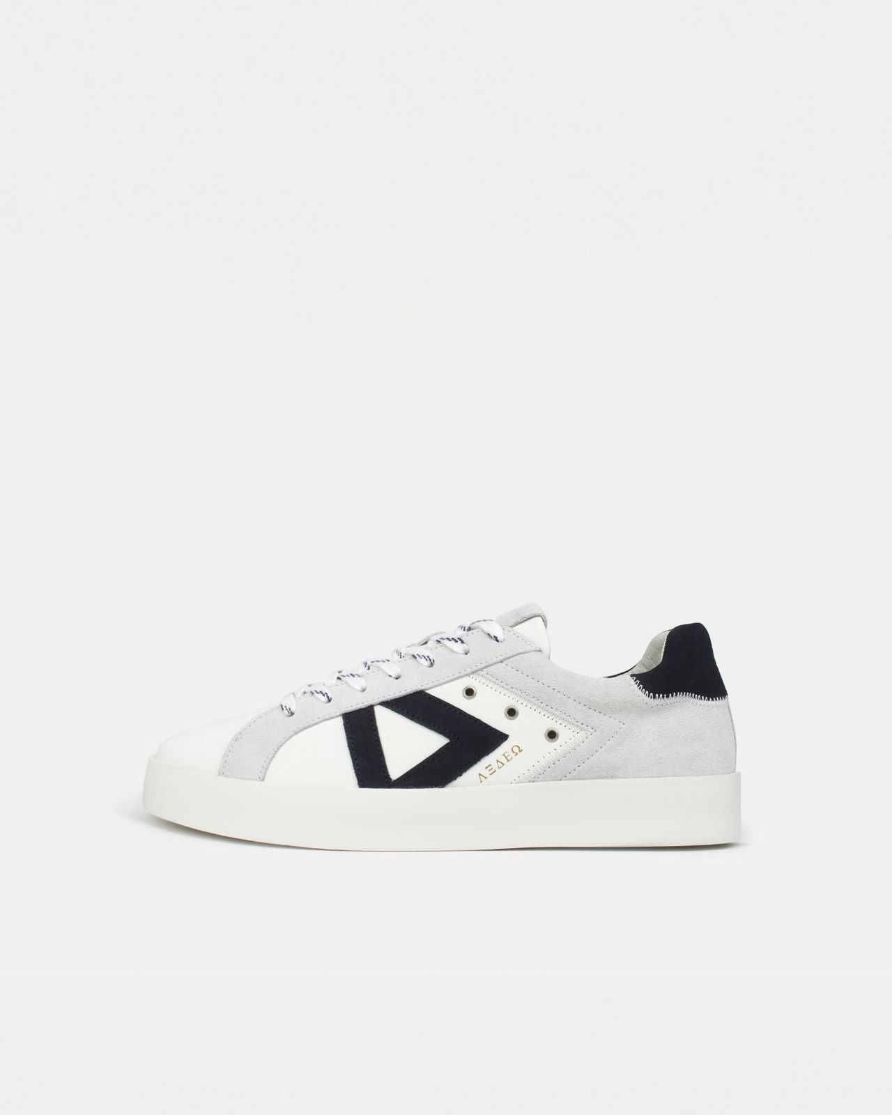 Nyx 03 Low Top Trainers - Grey Suede & Midnight Blue Nubuck Leather