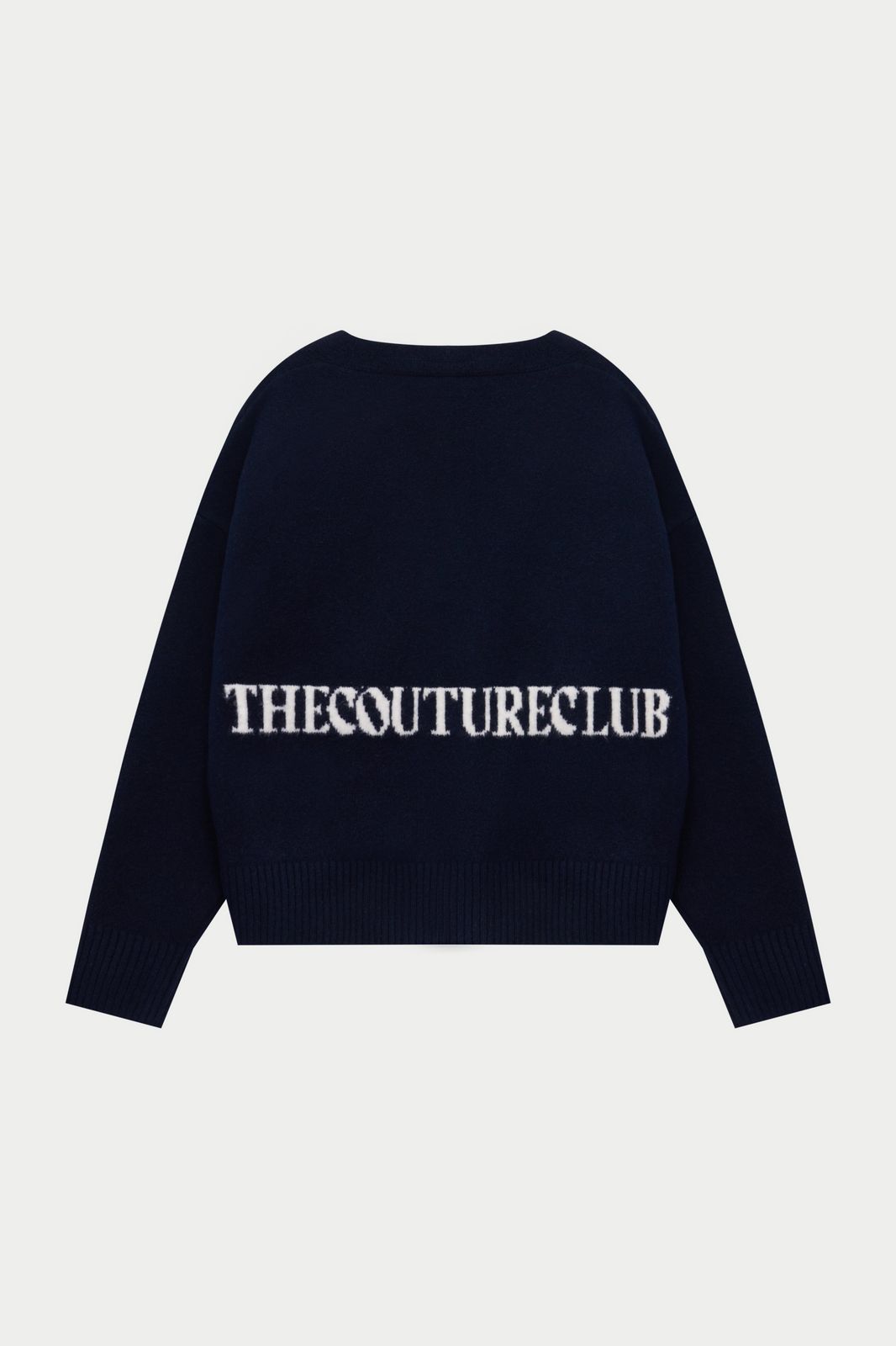 COPYRIGHT BRUSHED KNIT CARDIGAN - NAVY