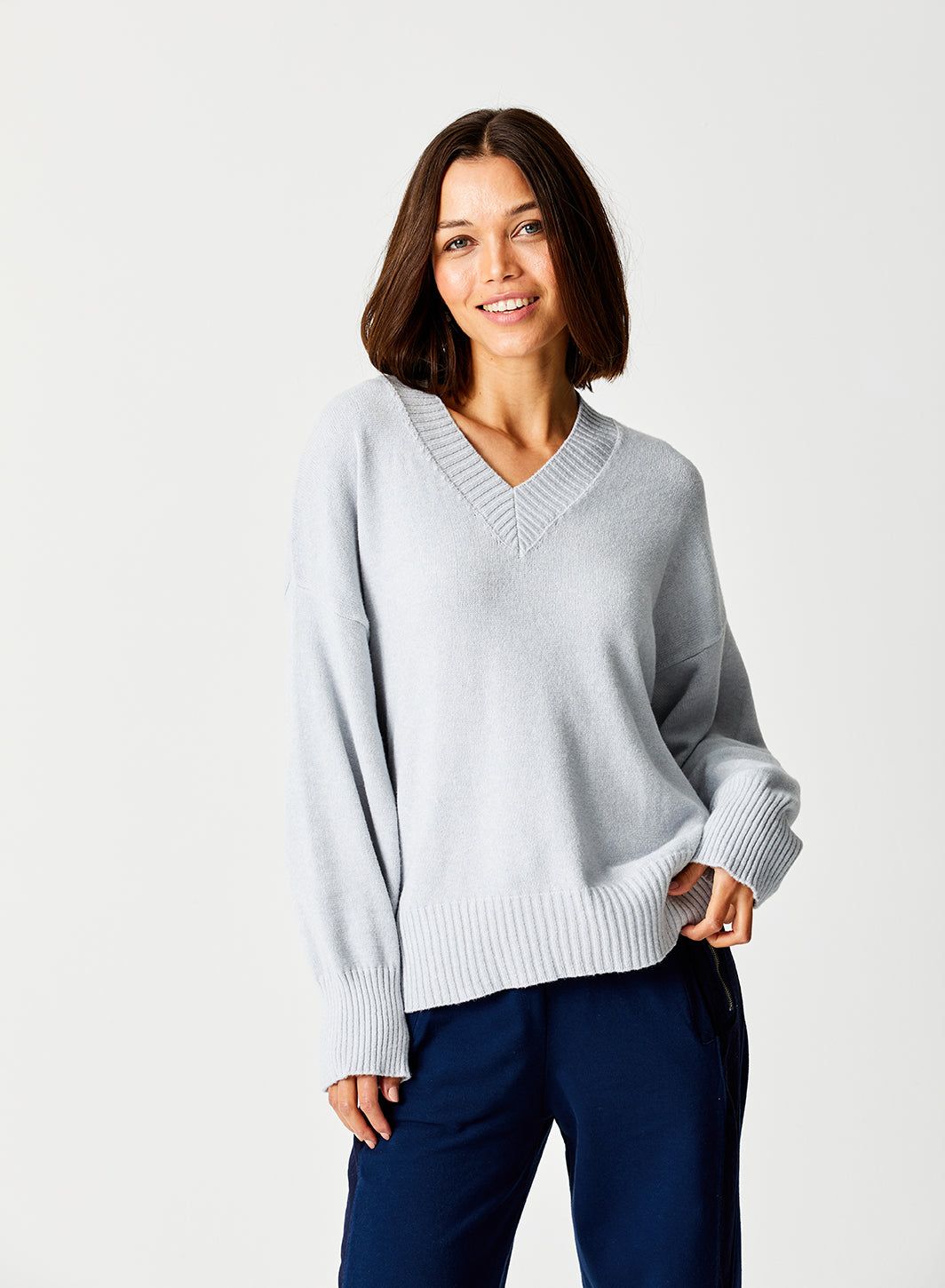 Lizzy V Neck Boxy Soft Knit