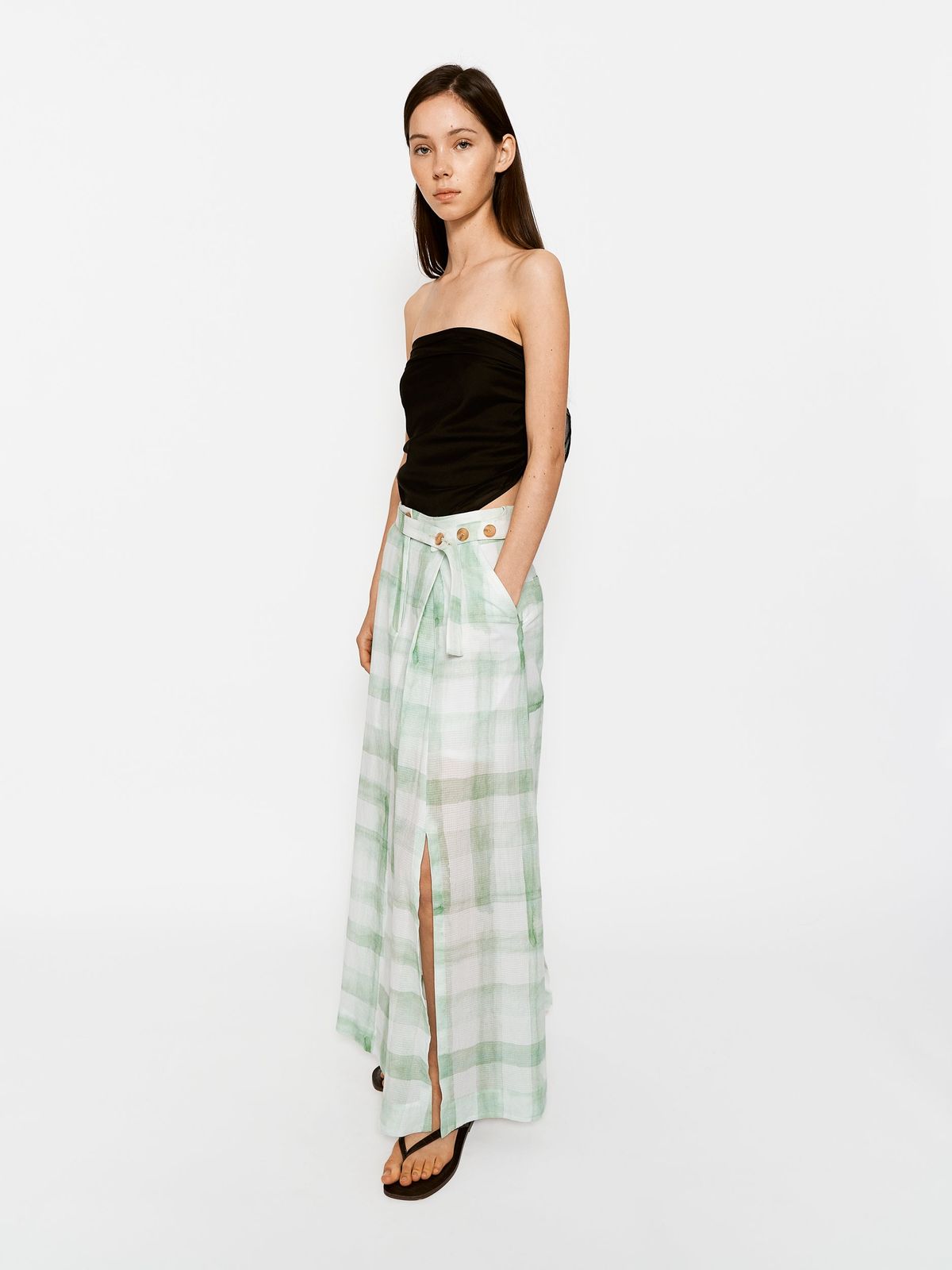 Cavell Skirt Checkered Sage