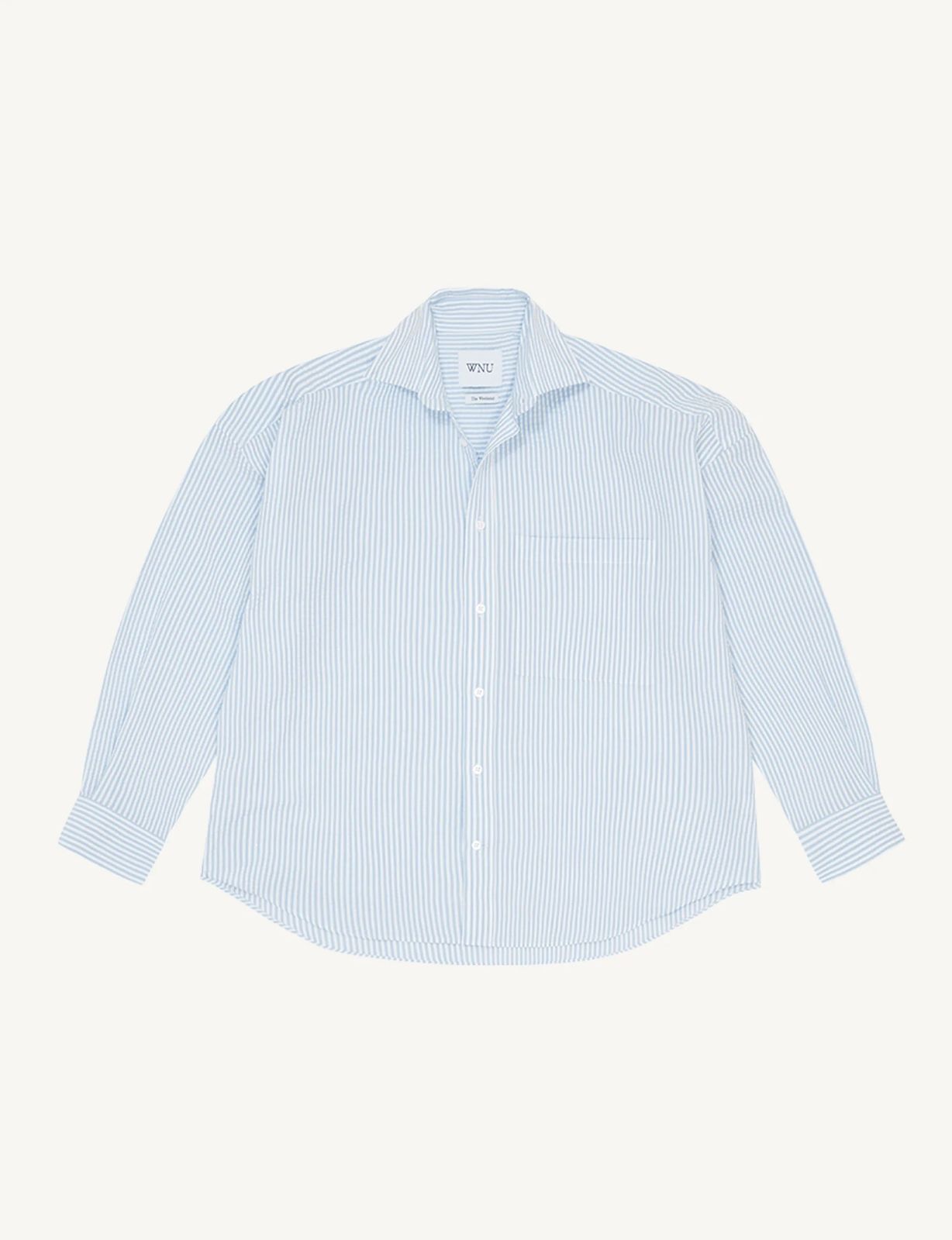 The Set: Seersucker Rain Blue Stripe Shirt & Boxer