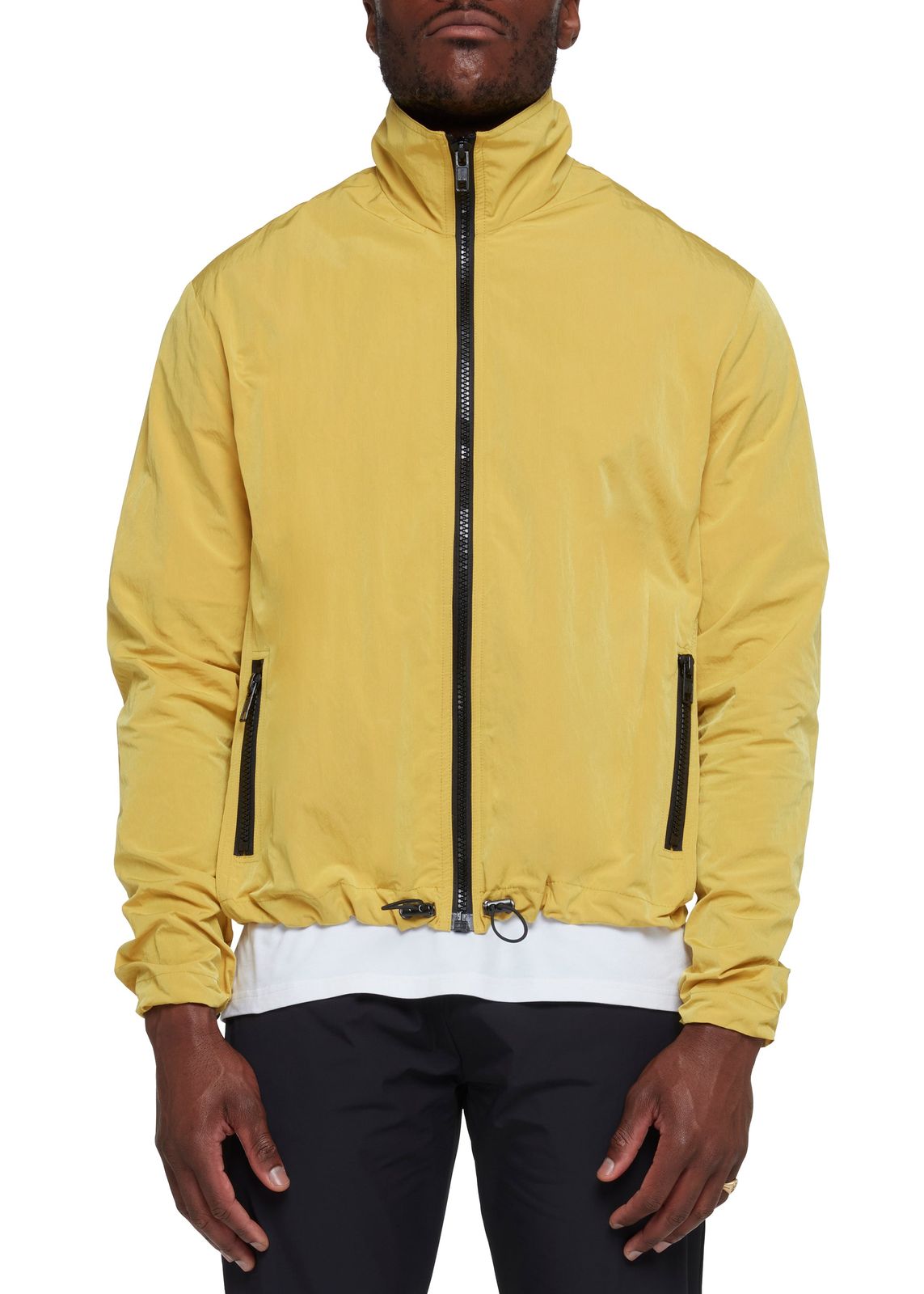 Yellow Nylon Blouson Jacket