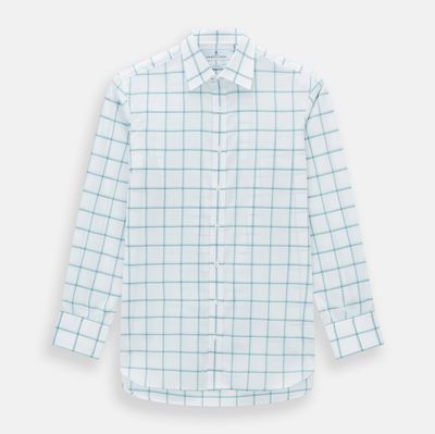 Sage Grid Check Mayfair Shirt