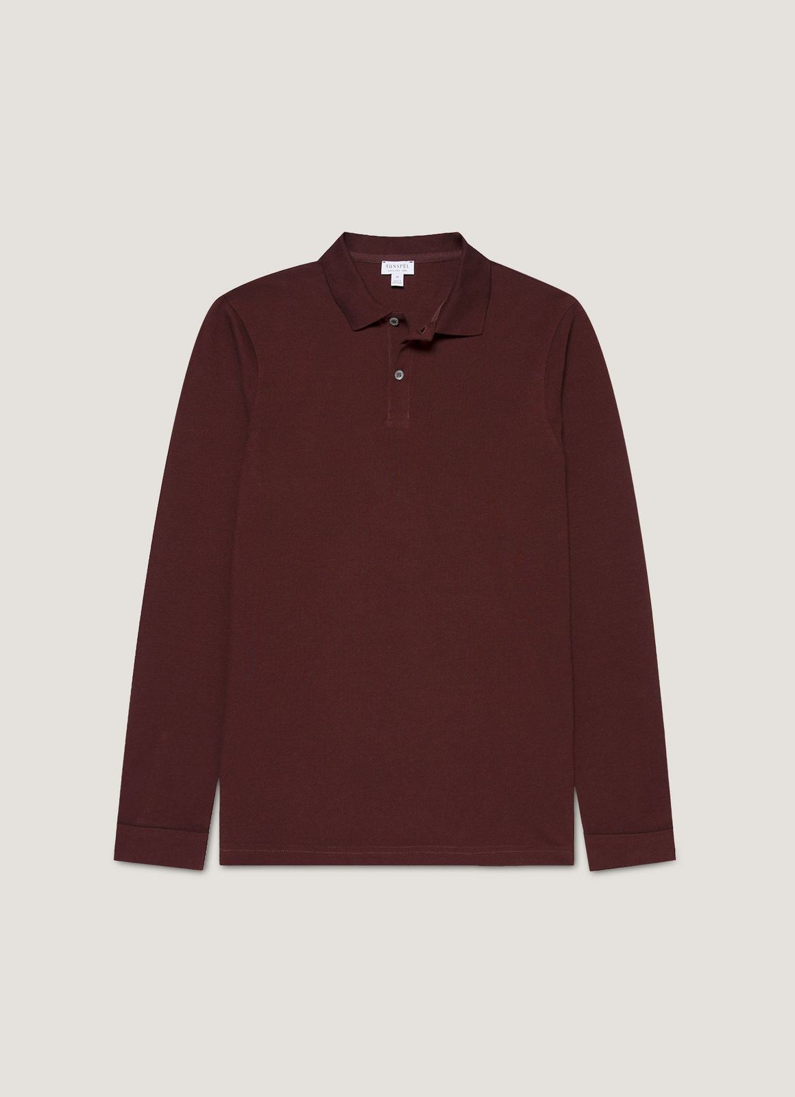 Men's Long Sleeve Piqué Polo Shirt in Bakelite