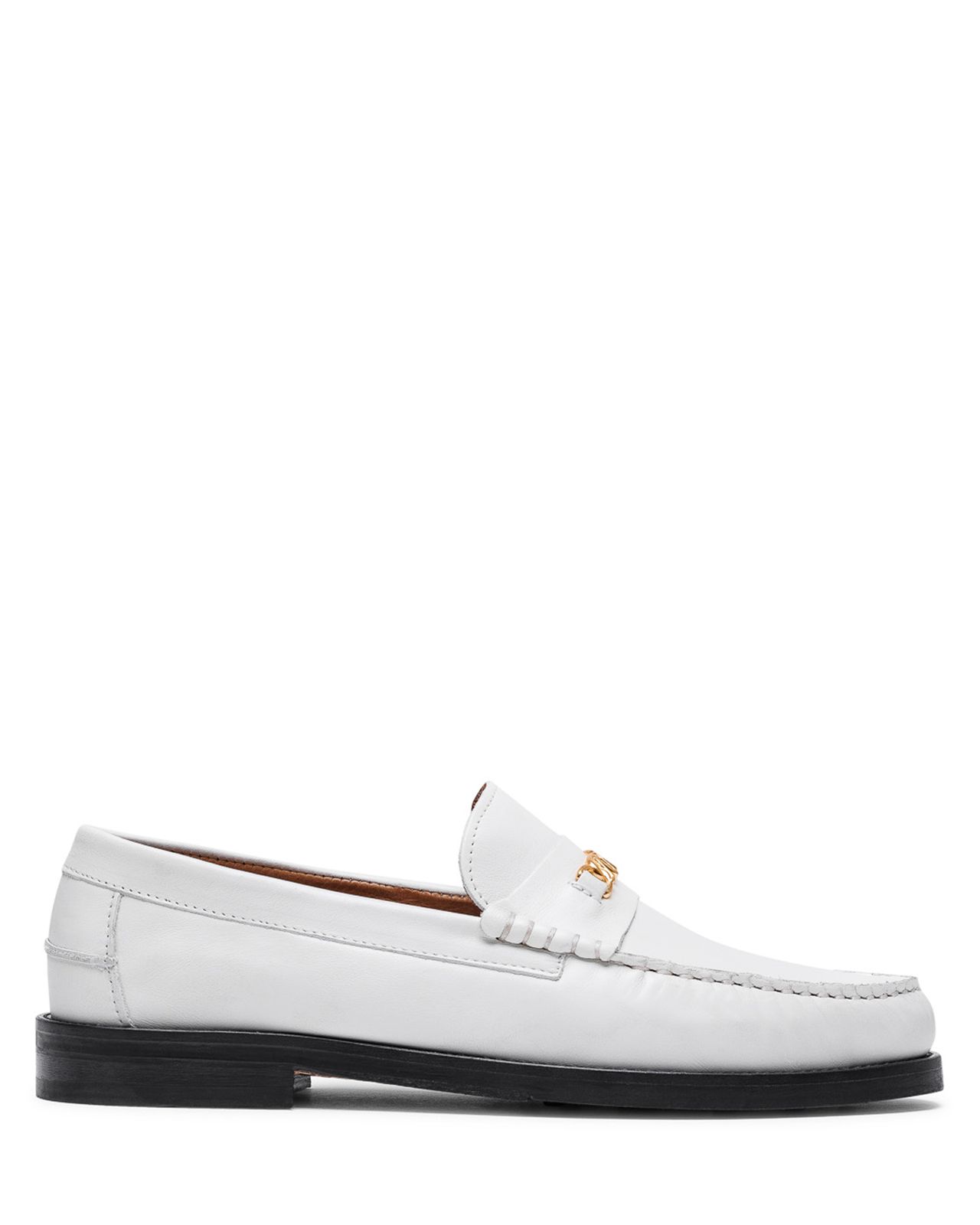 Roma White Leather