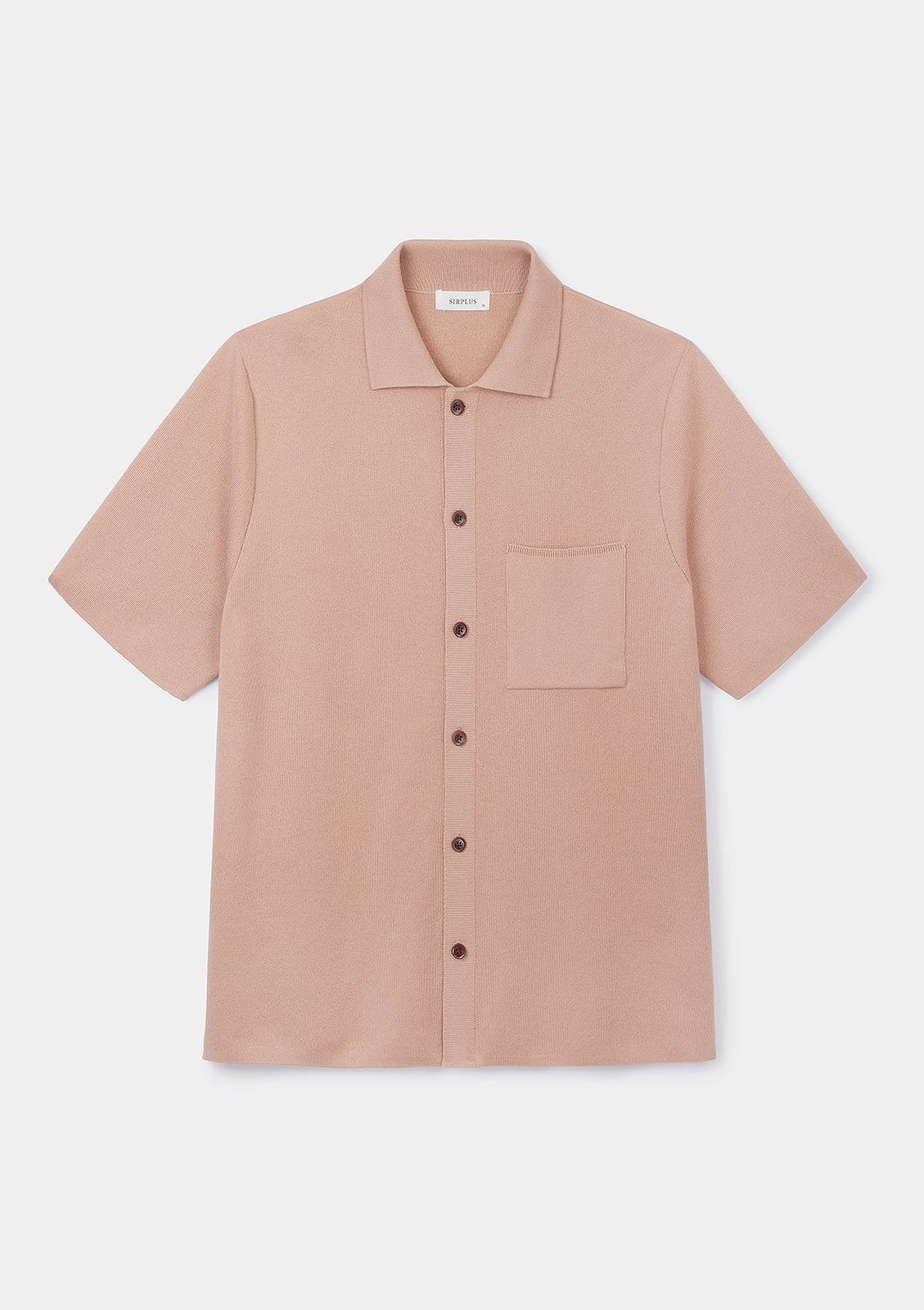 Peach Pink Cotton Knit Polo