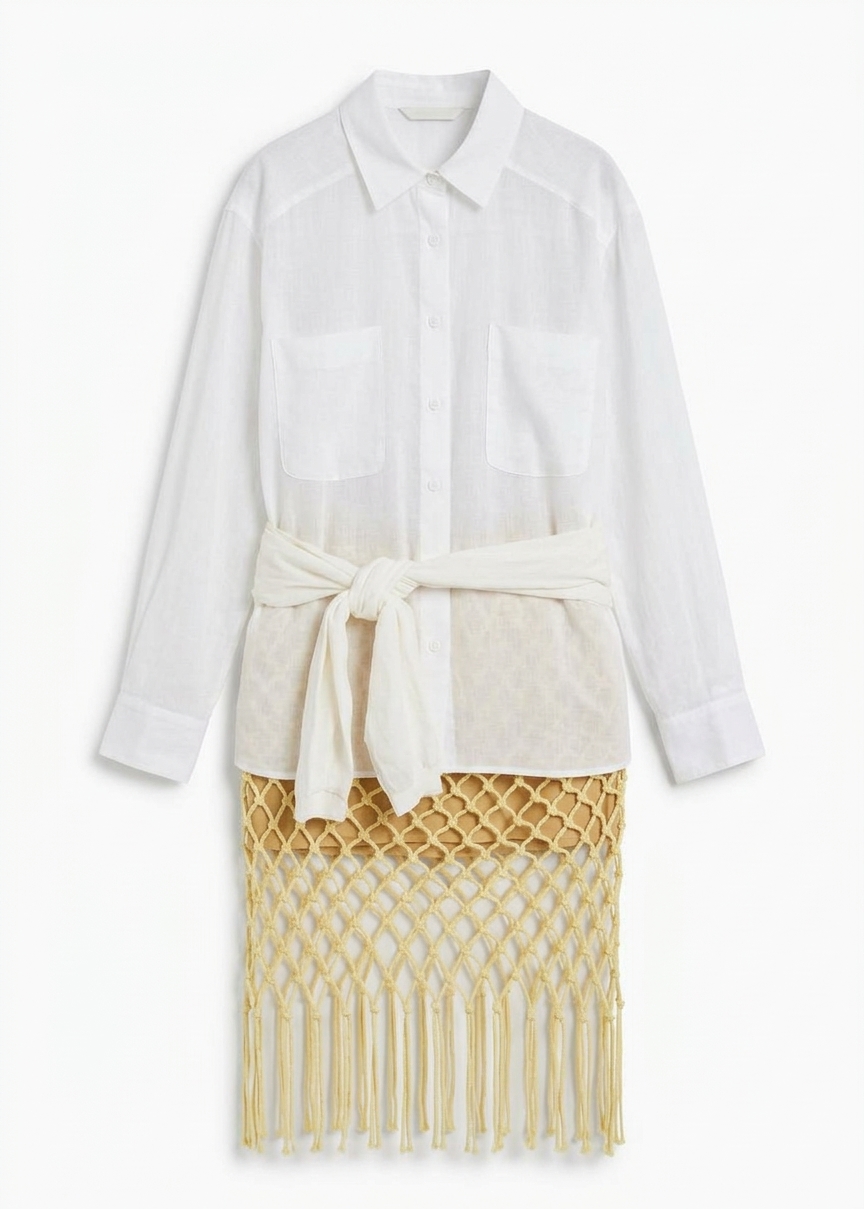Trevas Sheer Shirt - White