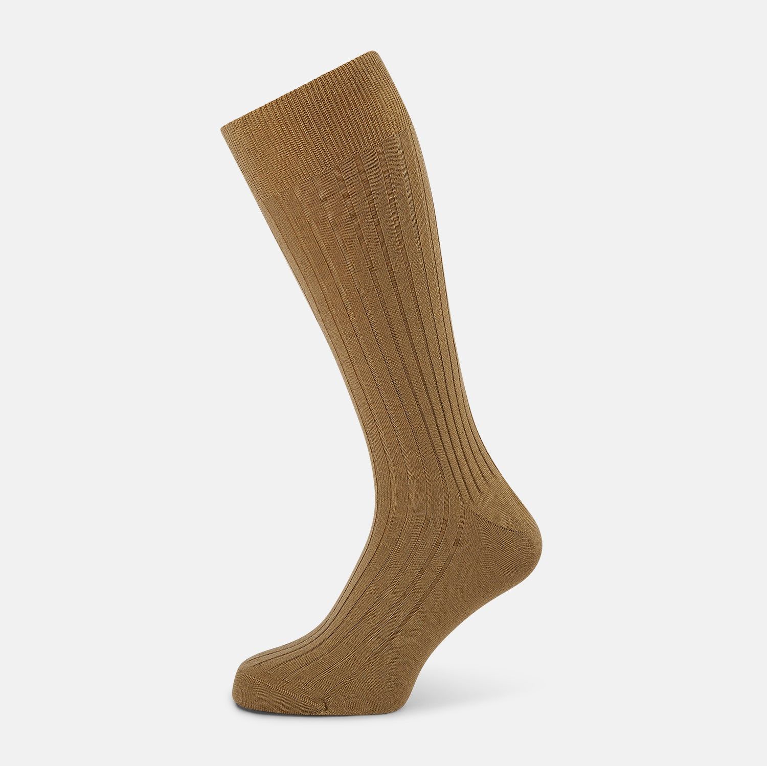 Camel Cashmere Mid-length Socks