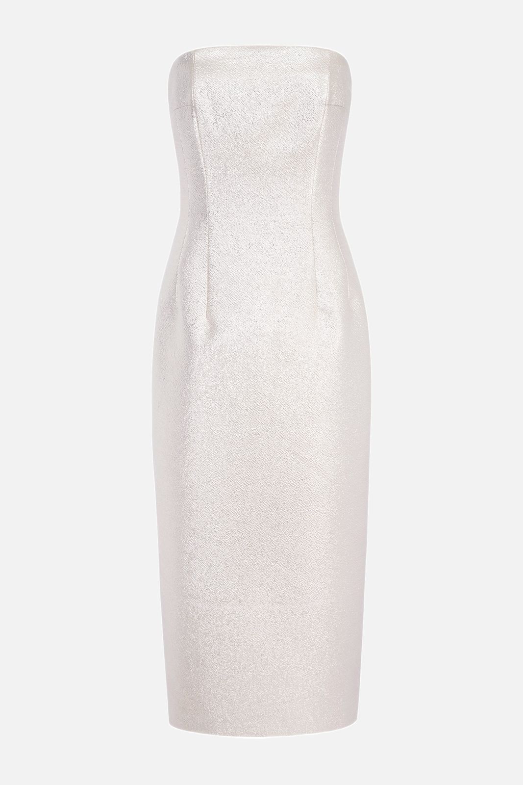 Leila Dress in Champagne Metallic Cloque