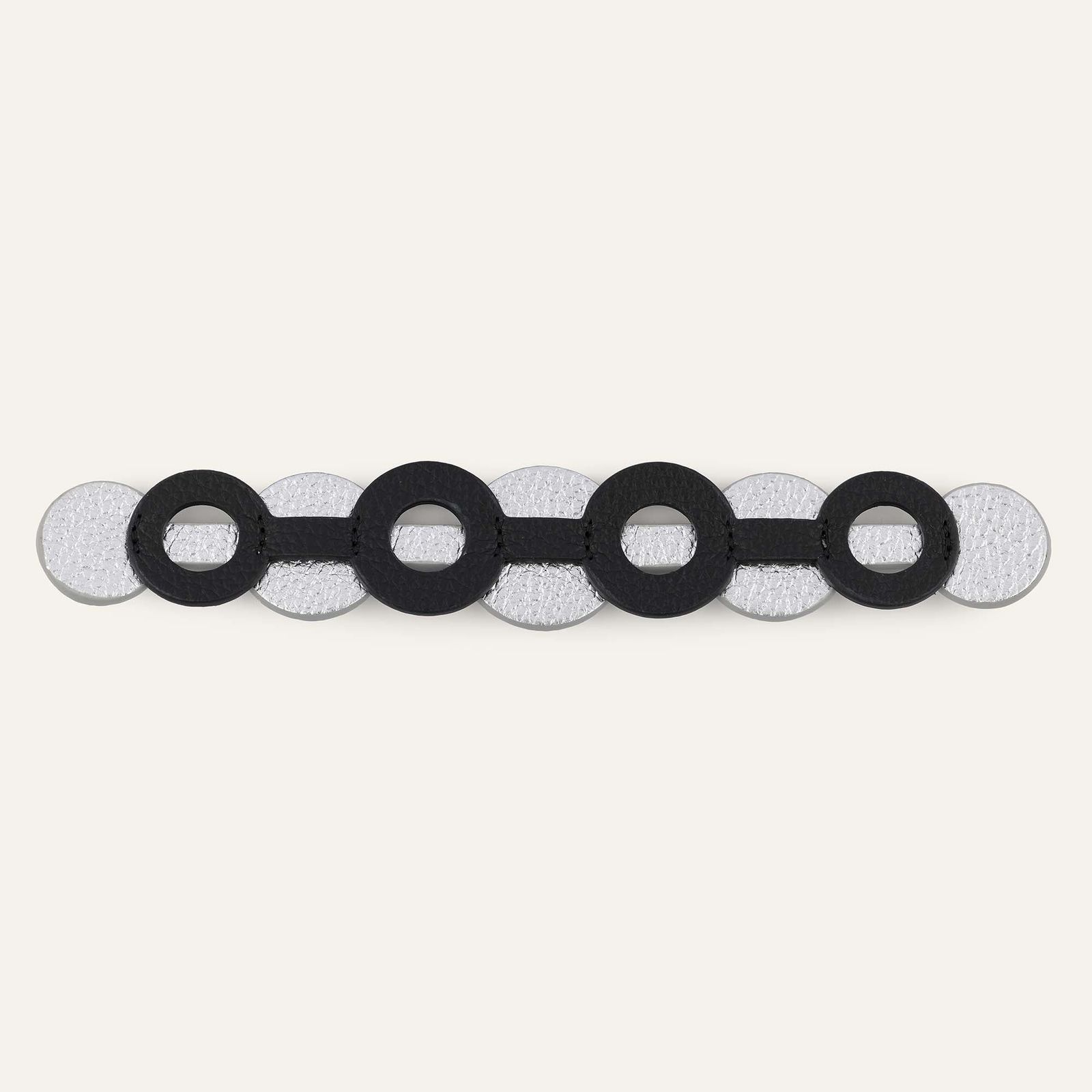 Deco Duo Classic | Black Shimmer Metallic Silver with Silver hardware