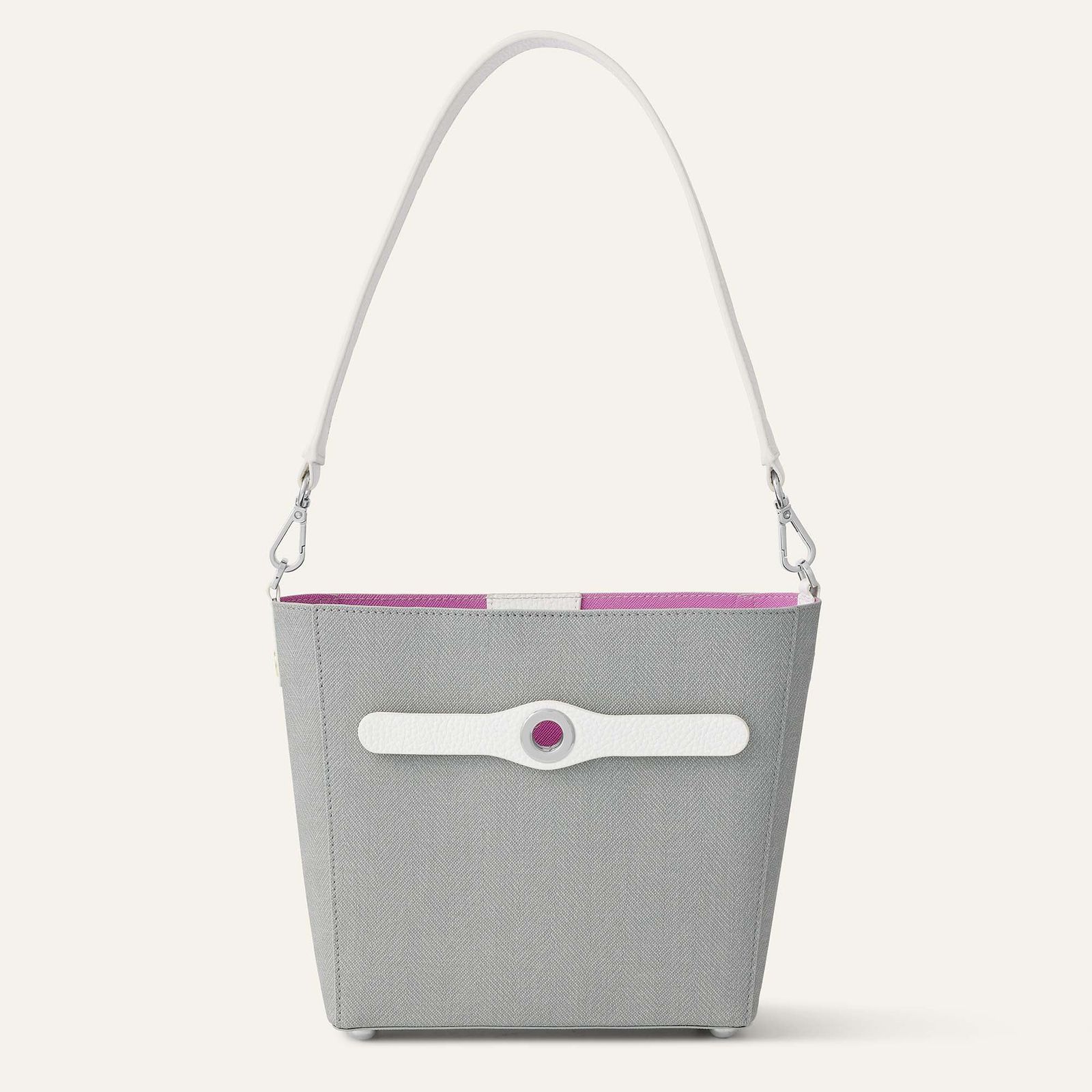 Mini S | Dove White with Silver hardware