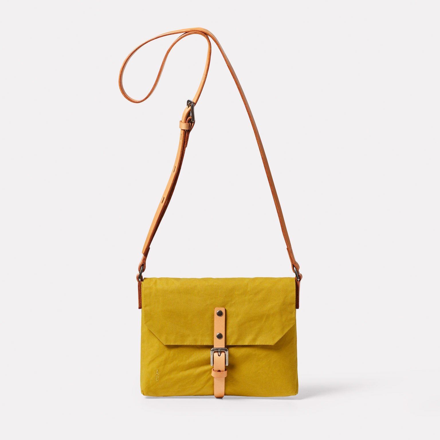 Friday Waxed Cotton Crossbody Bag in Sulfur