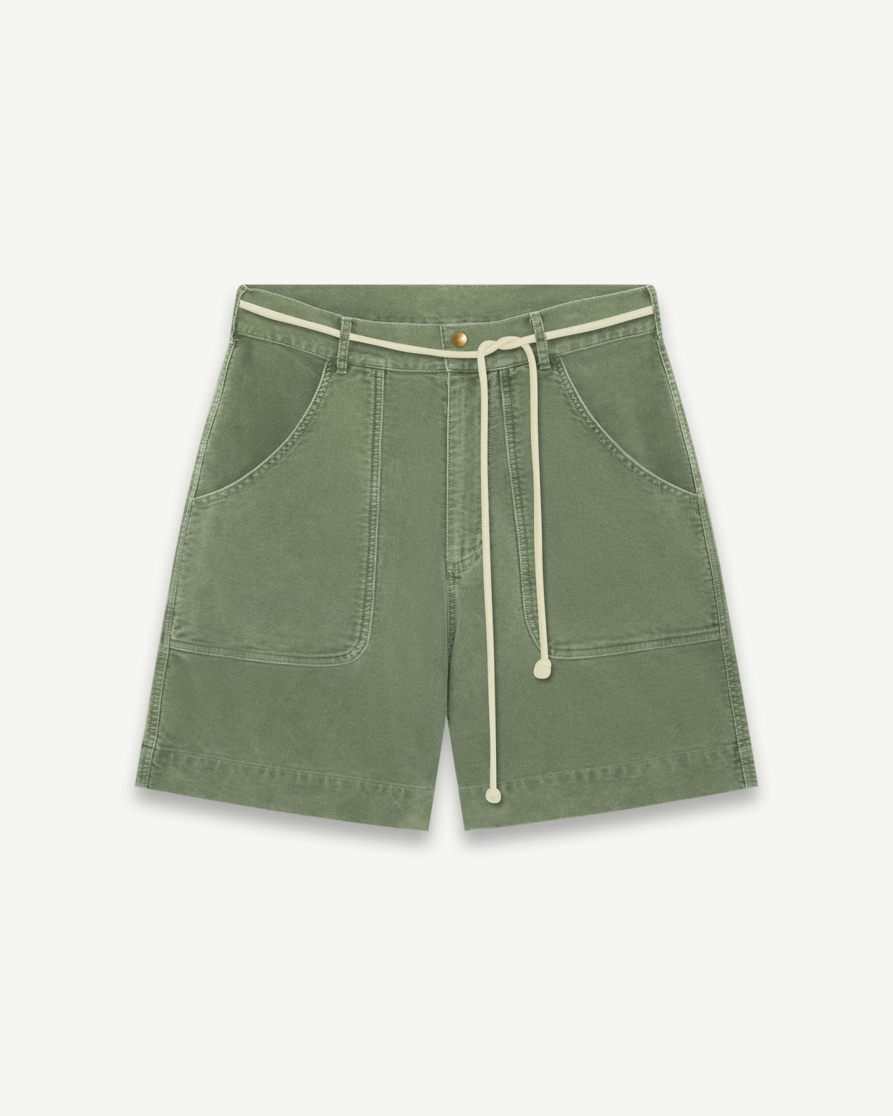 MOLESKIN FATIGUE SHORTS - MOSS GRAY
