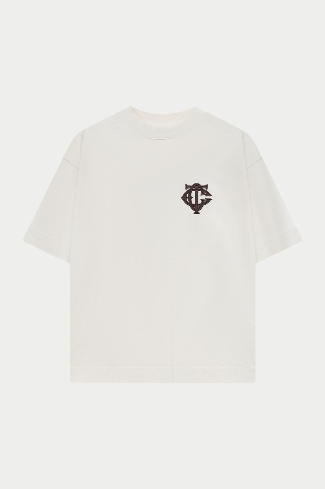 APPLIQUE MONOGRAM EMBLEM T-SHIRT - OFF WHITE