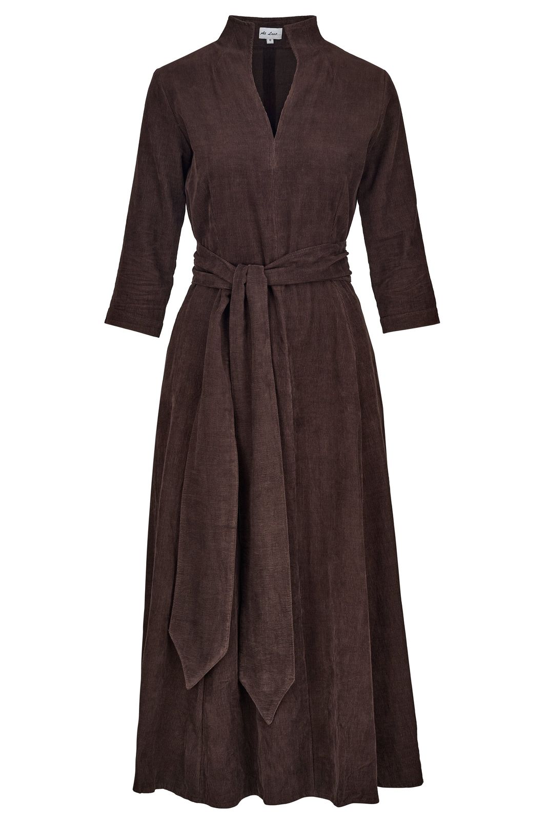 Chelsea Corduroy Midi Dress In Chocolate